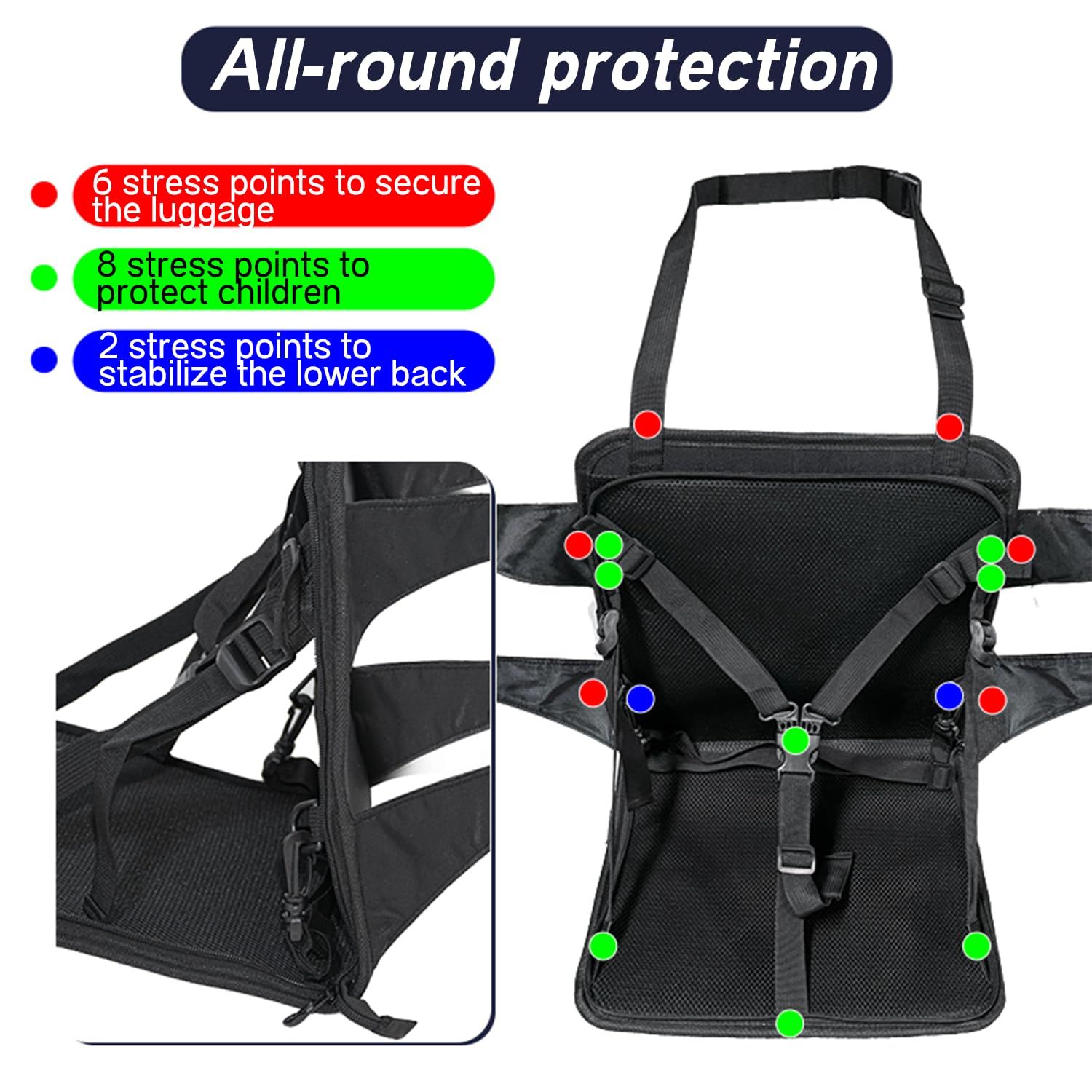 Travel Seat for Kids, Kids Travel Essentials Portable Ride on Luggage for view 3