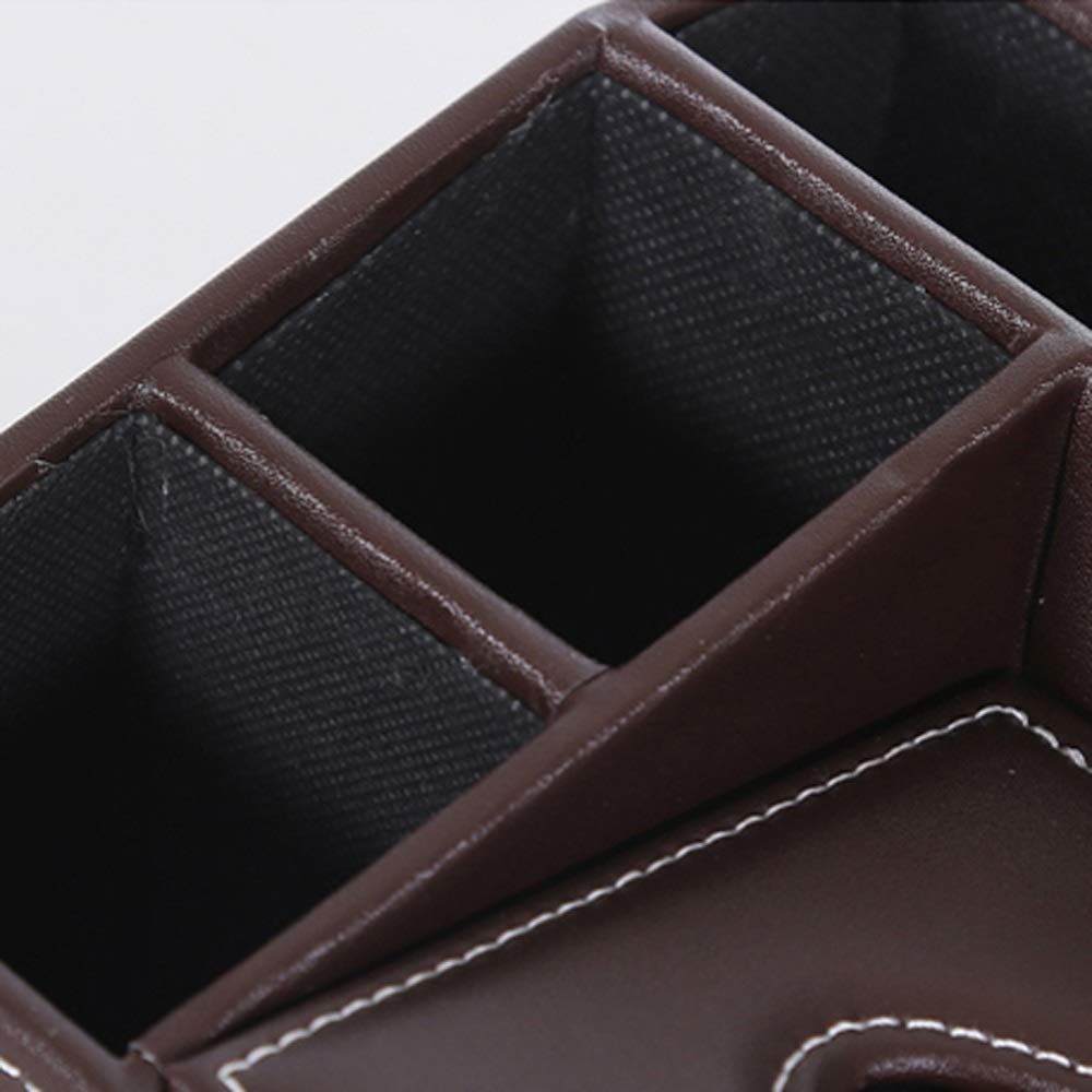 Leather Tissue Box, Rectangular Multifunction Remote Control and Phone view 3