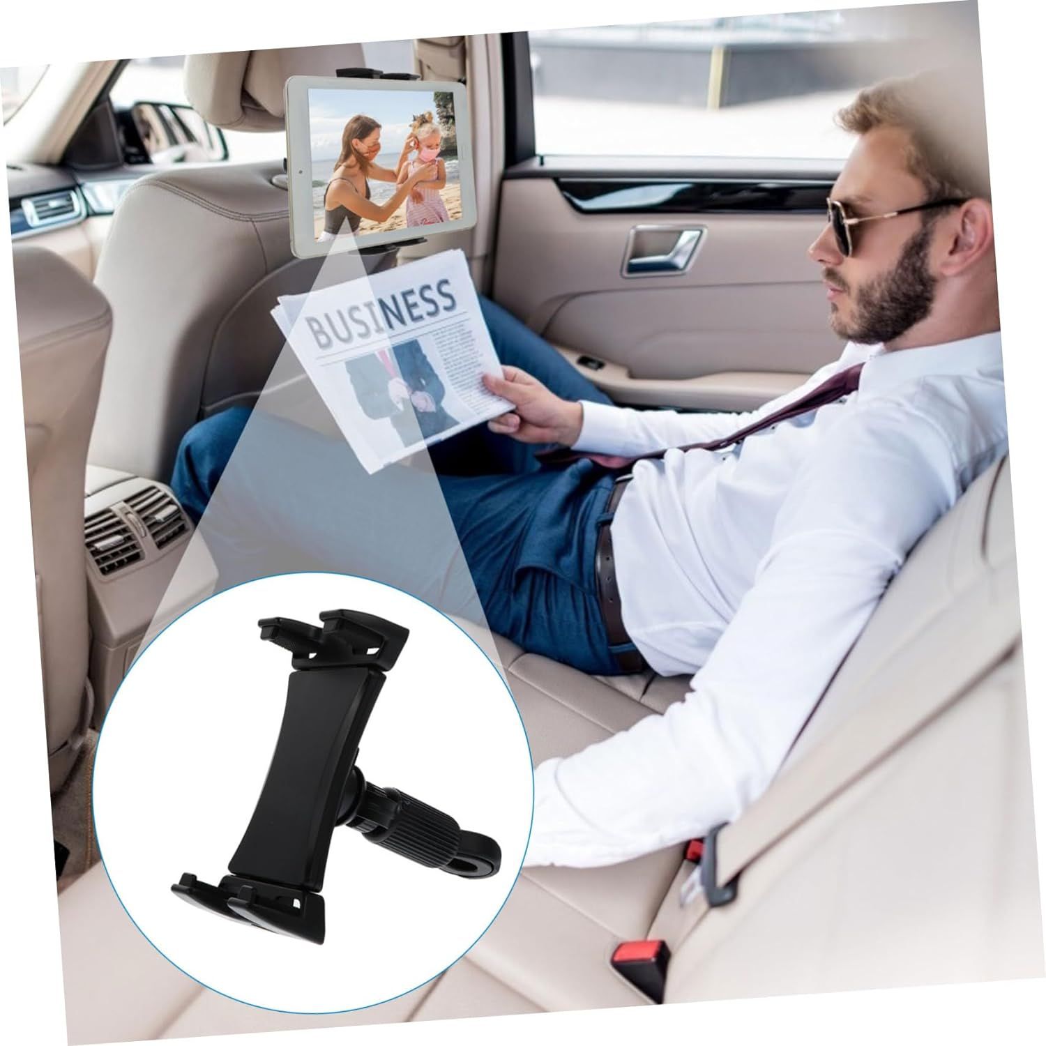 Car Headrest Tablet Holder view 5
