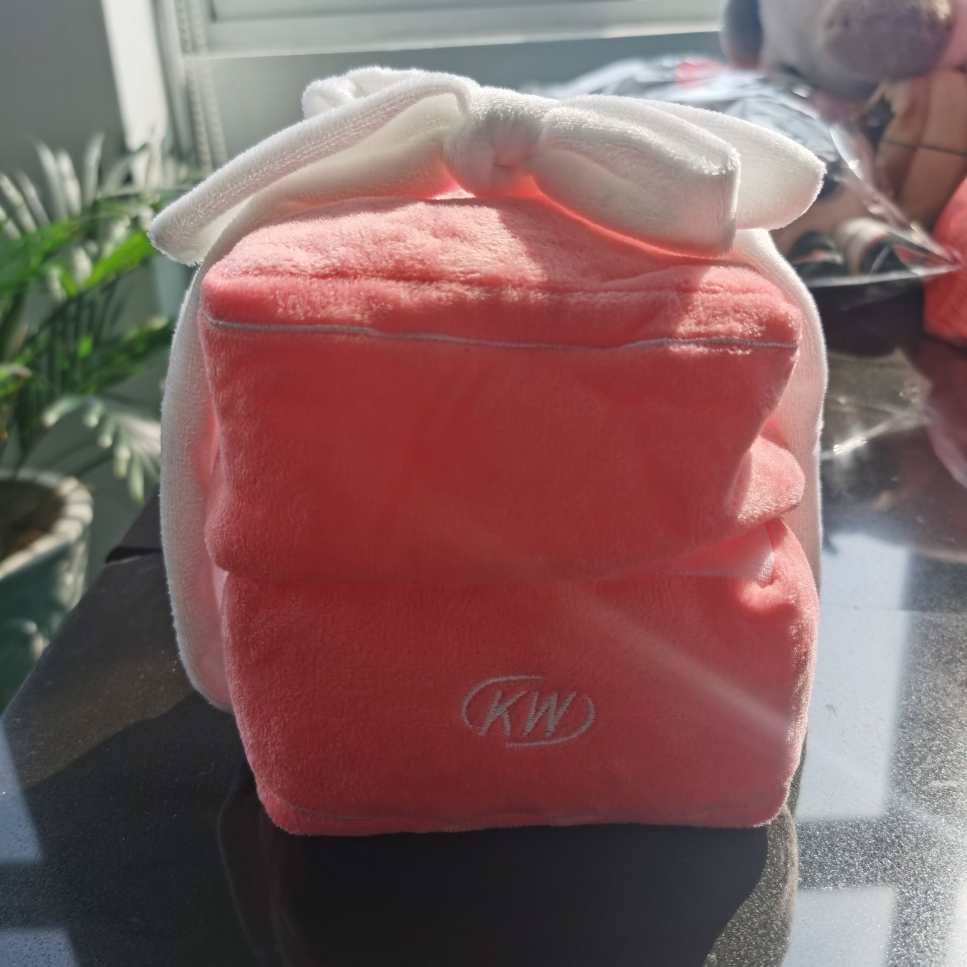 Pink Creative Ring Box Plush Toy - Love Ring Case Toy Stuffed Couple Oversized view 5