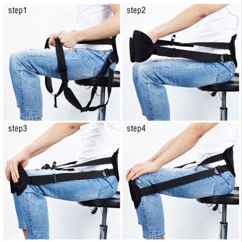 Lower Back Belt Portable Back Support Belt Pad for Better Sitting Posture view 4