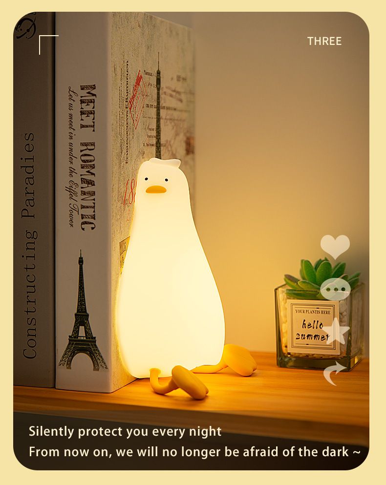 LED Lying Flat Duck Night Light view 5