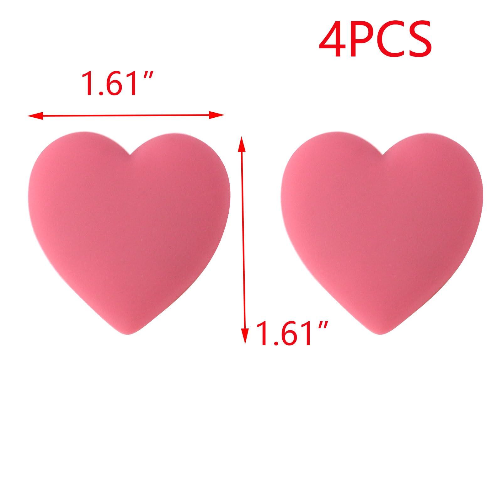Tulead Heart Shape Cabinet Knobs Soft Rubber Cabinet Knobs Cute Drawer Pull view 2