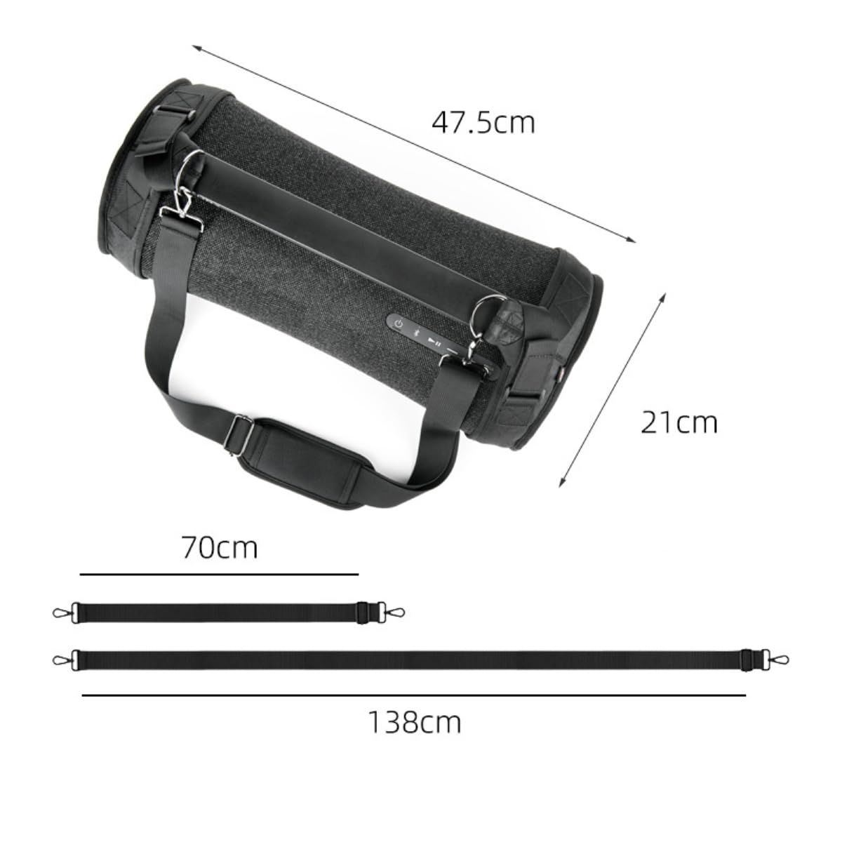Bluetooth Speaker Protective Case+Shoulder Strap，Protective case with cut-out view 5
