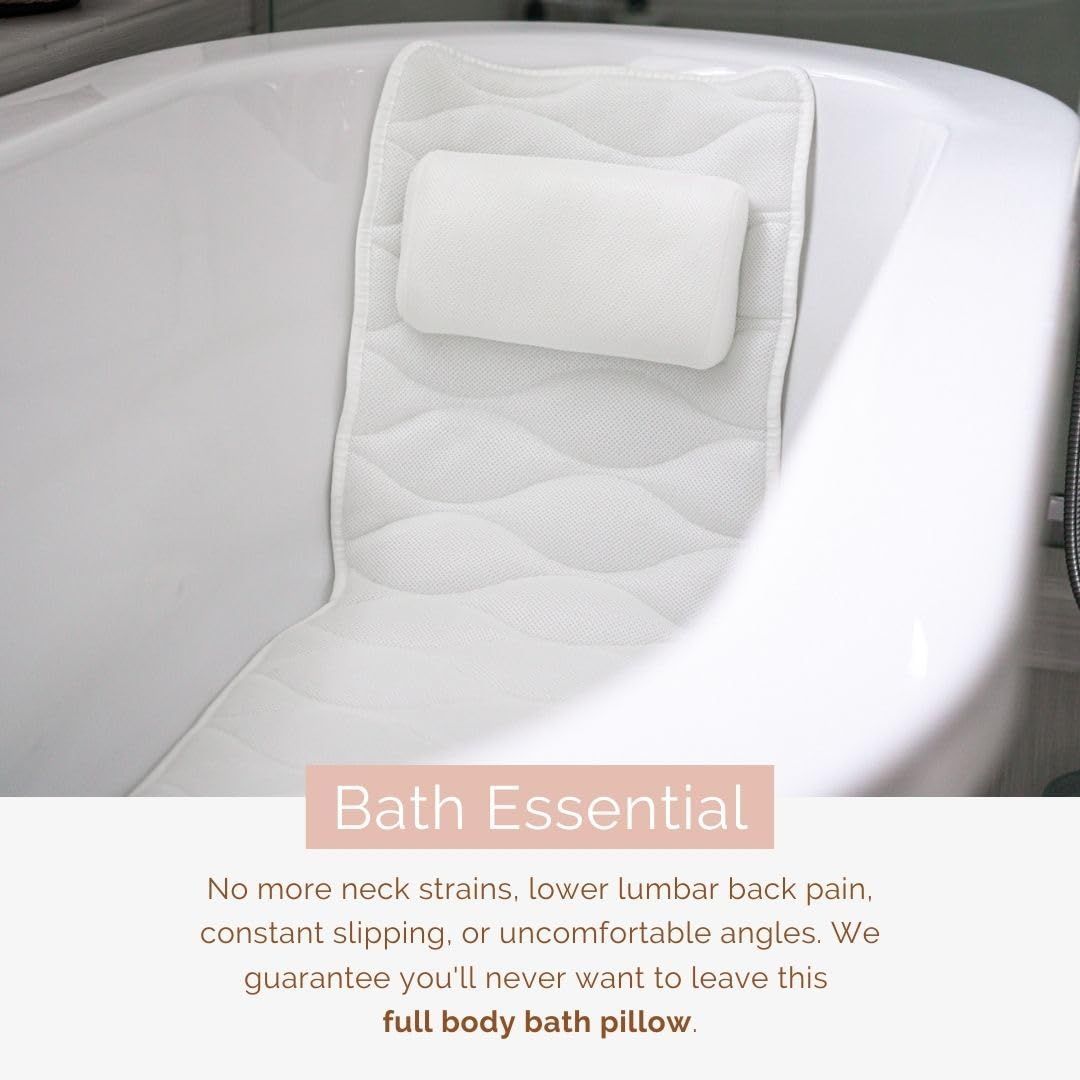 Bath Pillows for Tub Neck and Back Support - Full Body Bath Pillow for Bathtub view 5