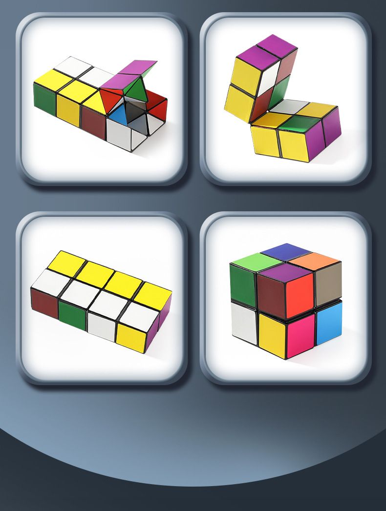 2 in 1 Combo Infinity Cube Toy Transforming Geometric Puzzle 3D Assembly view 2