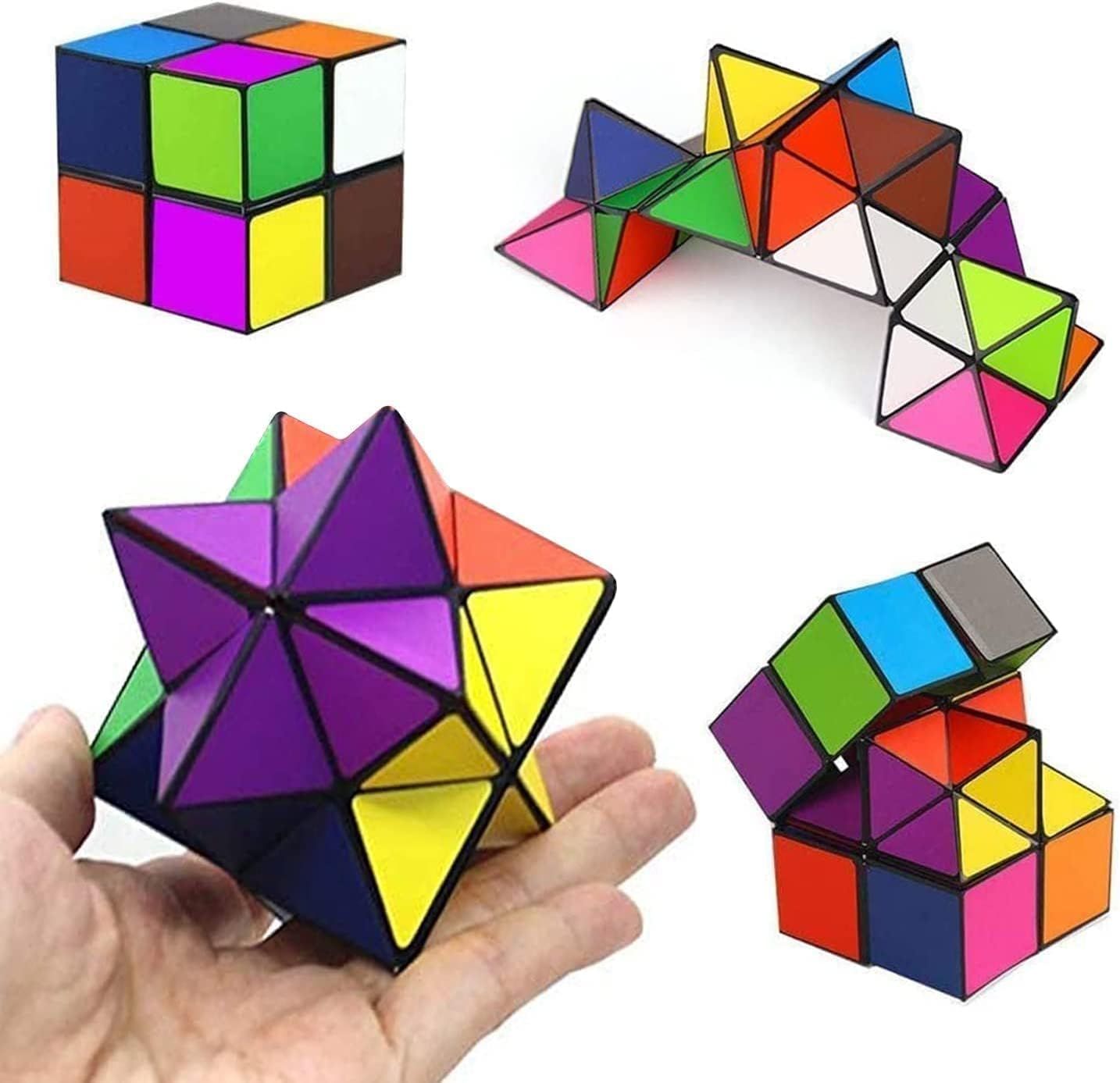 2 in 1 Combo Infinity Cube Toy Transforming Geometric Puzzle 3D Assembly view 3