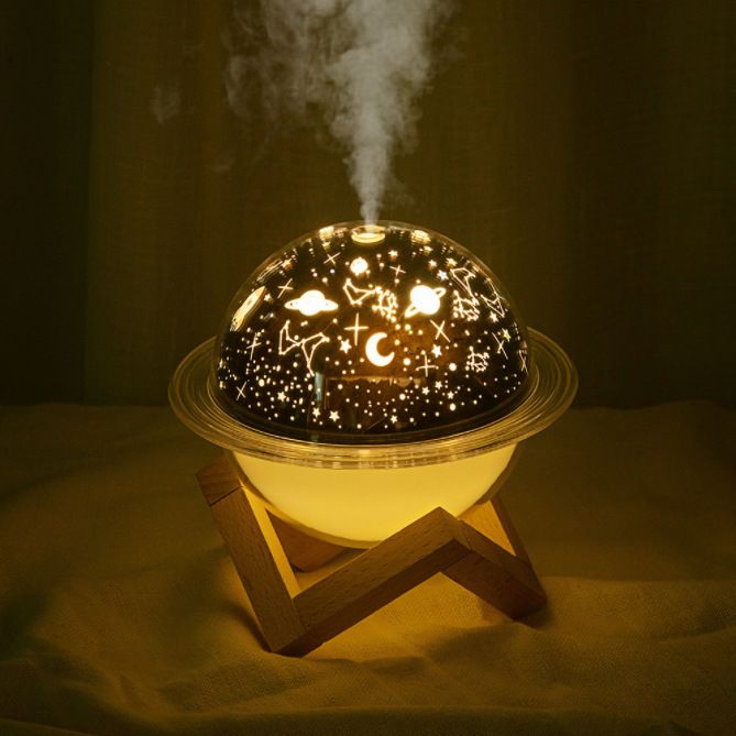 Cute Humidifier, Creative Colorful Atmosphere Night Light with Projection view 2