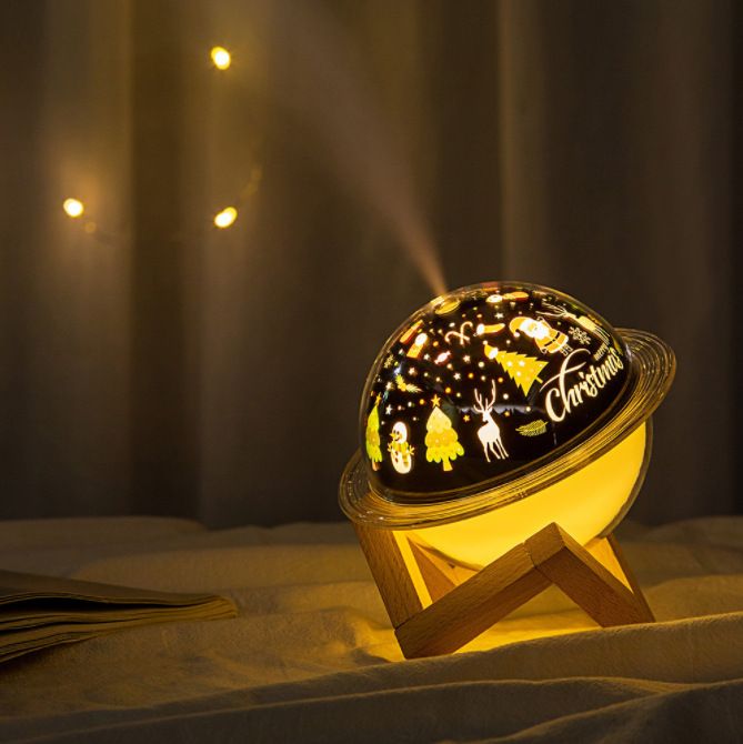 Cute Humidifier, Creative Colorful Atmosphere Night Light with Projection view 3