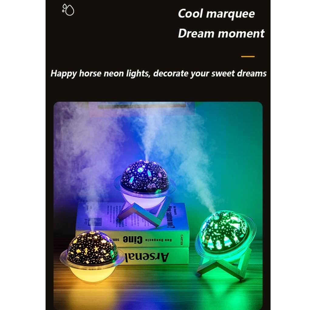 Cute Humidifier, Creative Colorful Atmosphere Night Light with Projection view 5