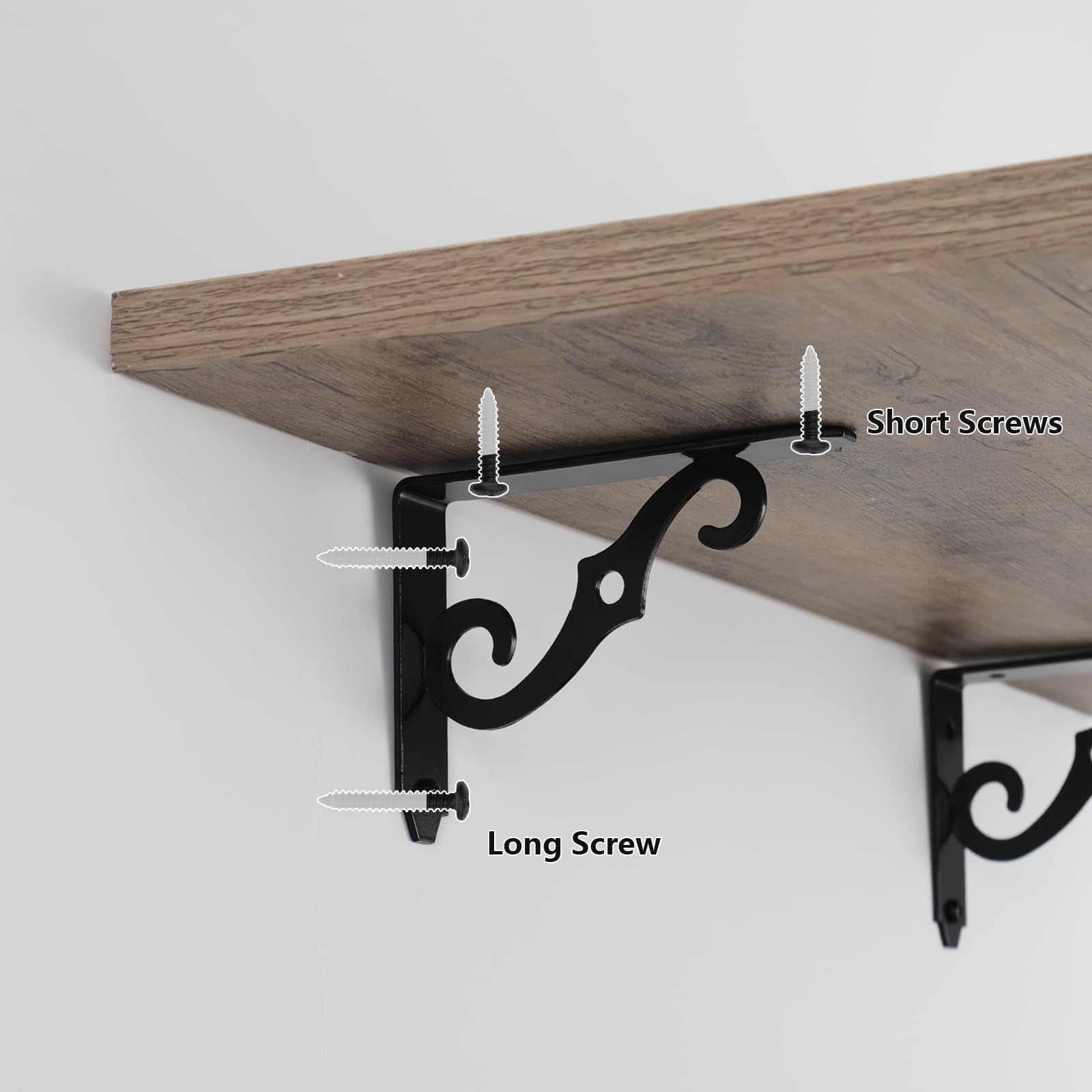 Decorative Shelf Brackets Wall Mounted Floating Shelf Bracket L Heavy Duty view 4