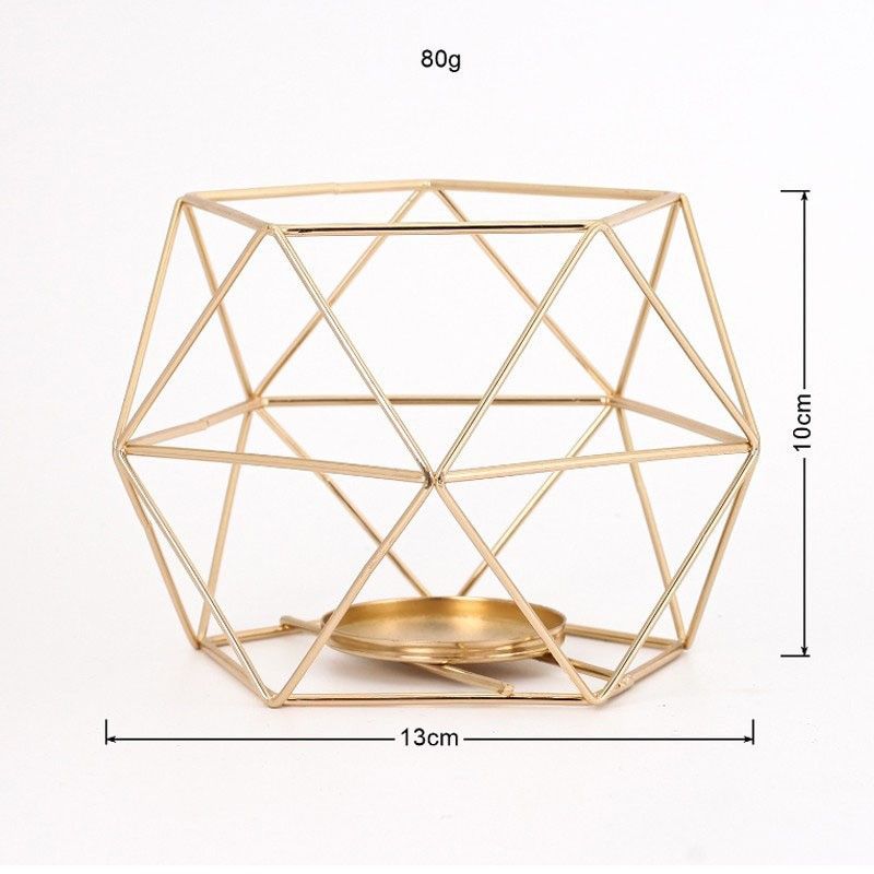 Tealight Holders Metal Wire Iron Tea Light Candle Holder Geometric Candle view 2