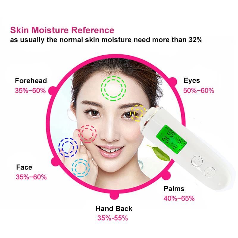 Facial Moisture Tester Detector Analyzer Monitor Digital LCD Display Personal view 4