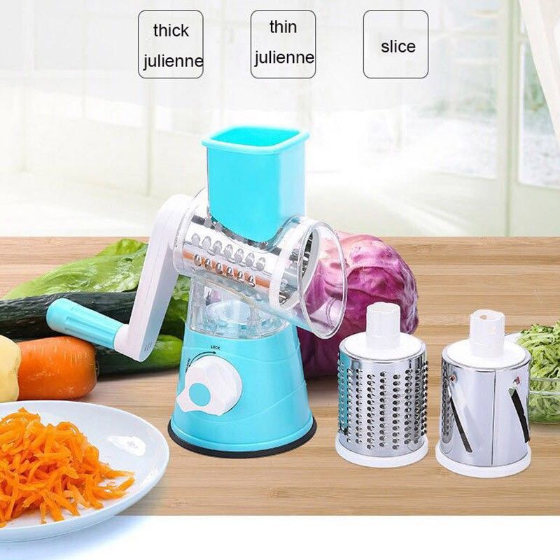 Rotary Cheese Grater, Manual Cheese Grater with Handle, Vegetables Slicer view 2