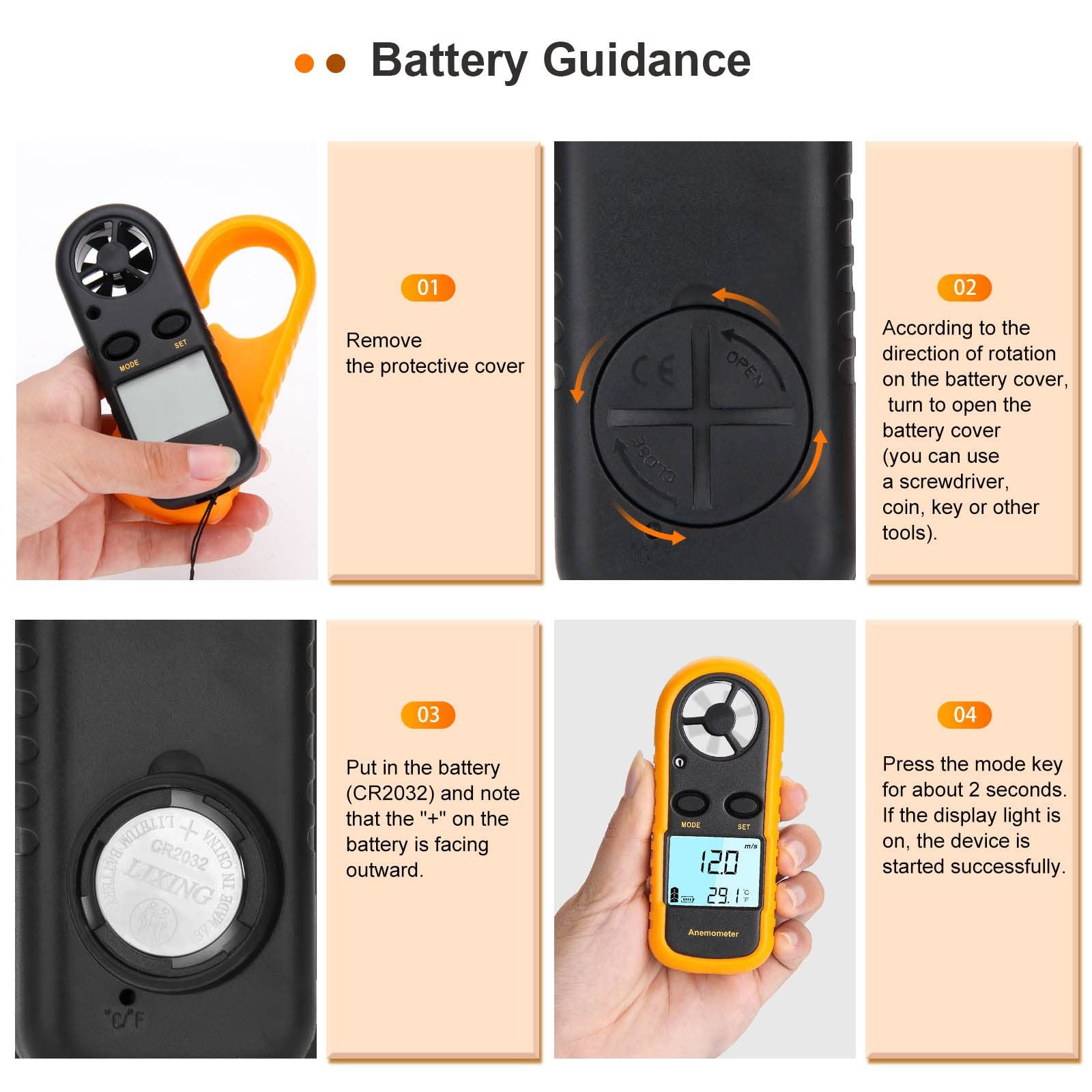 Anemometer Handheld, Lightweight Digital Wind Speed Meter, Wind Speed view 5