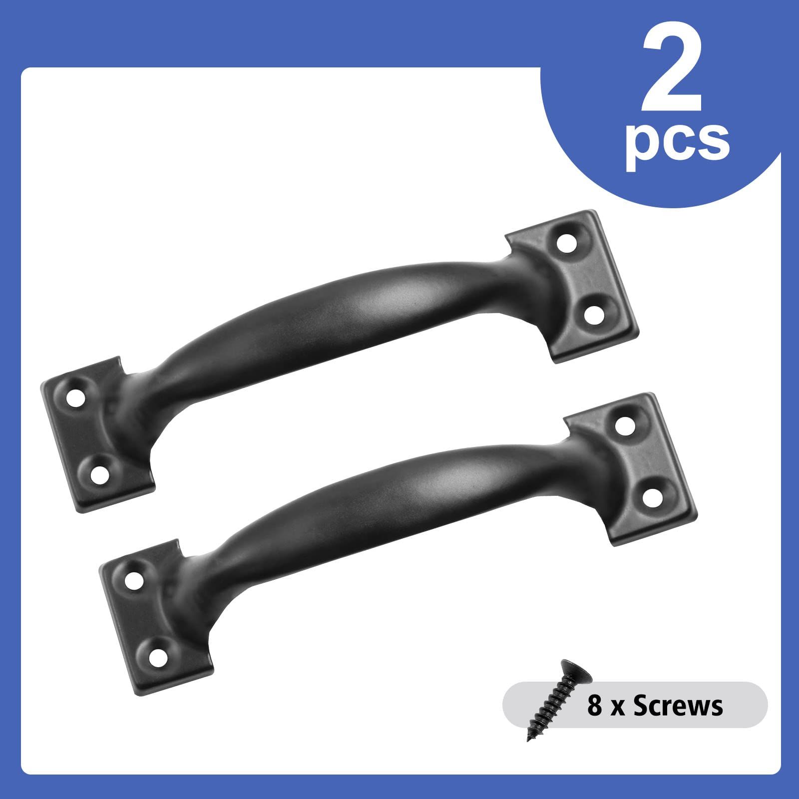 Cabinet Door Handles, Black Curved Gate Pulls, Vintage Drawer Pulls, Bow view 2