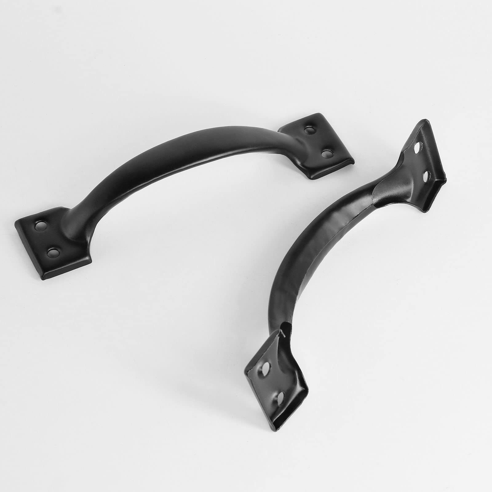 Cabinet Door Handles, Black Curved Gate Pulls, Vintage Drawer Pulls, Bow view 3