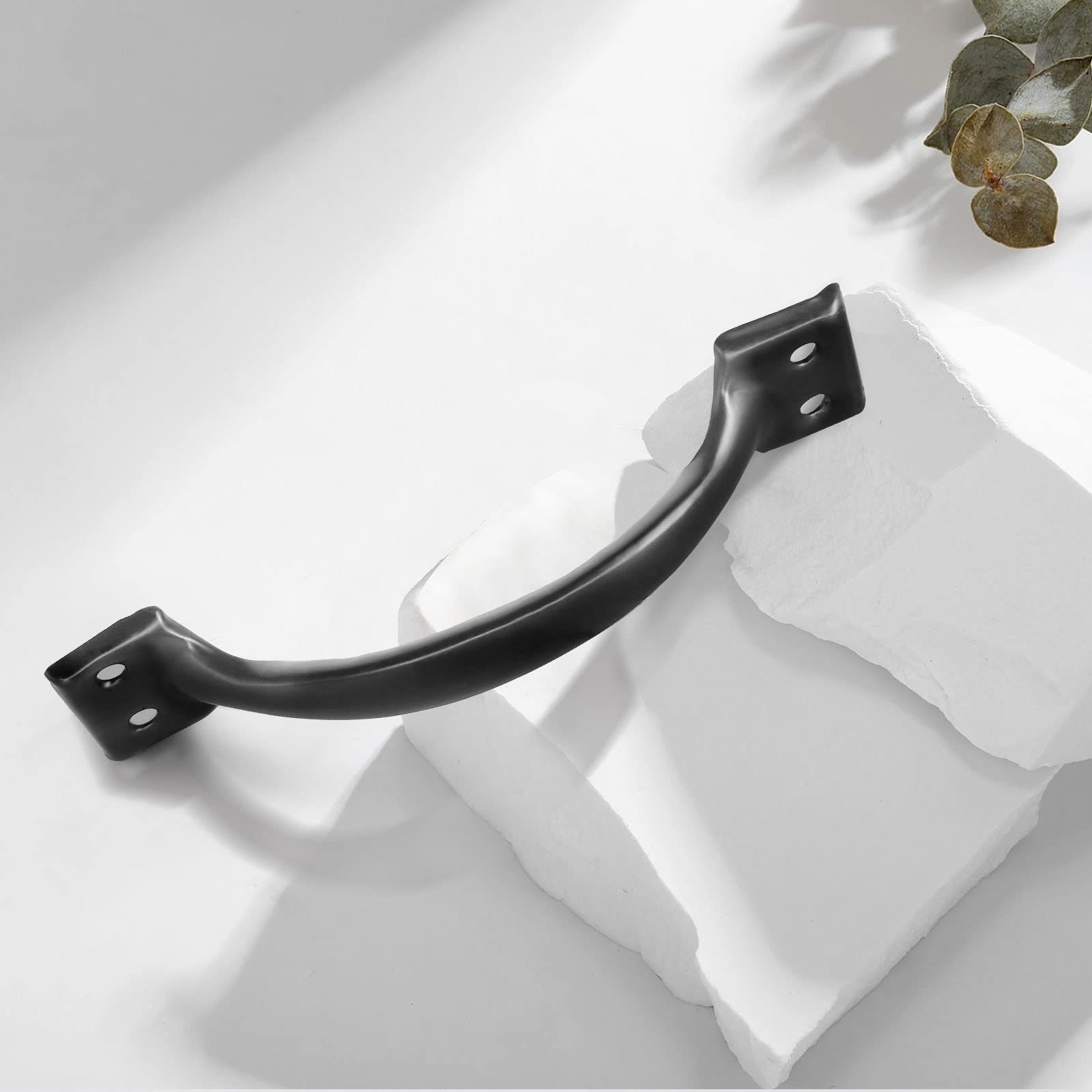 Cabinet Door Handles, Black Curved Gate Pulls, Vintage Drawer Pulls, Bow view 4