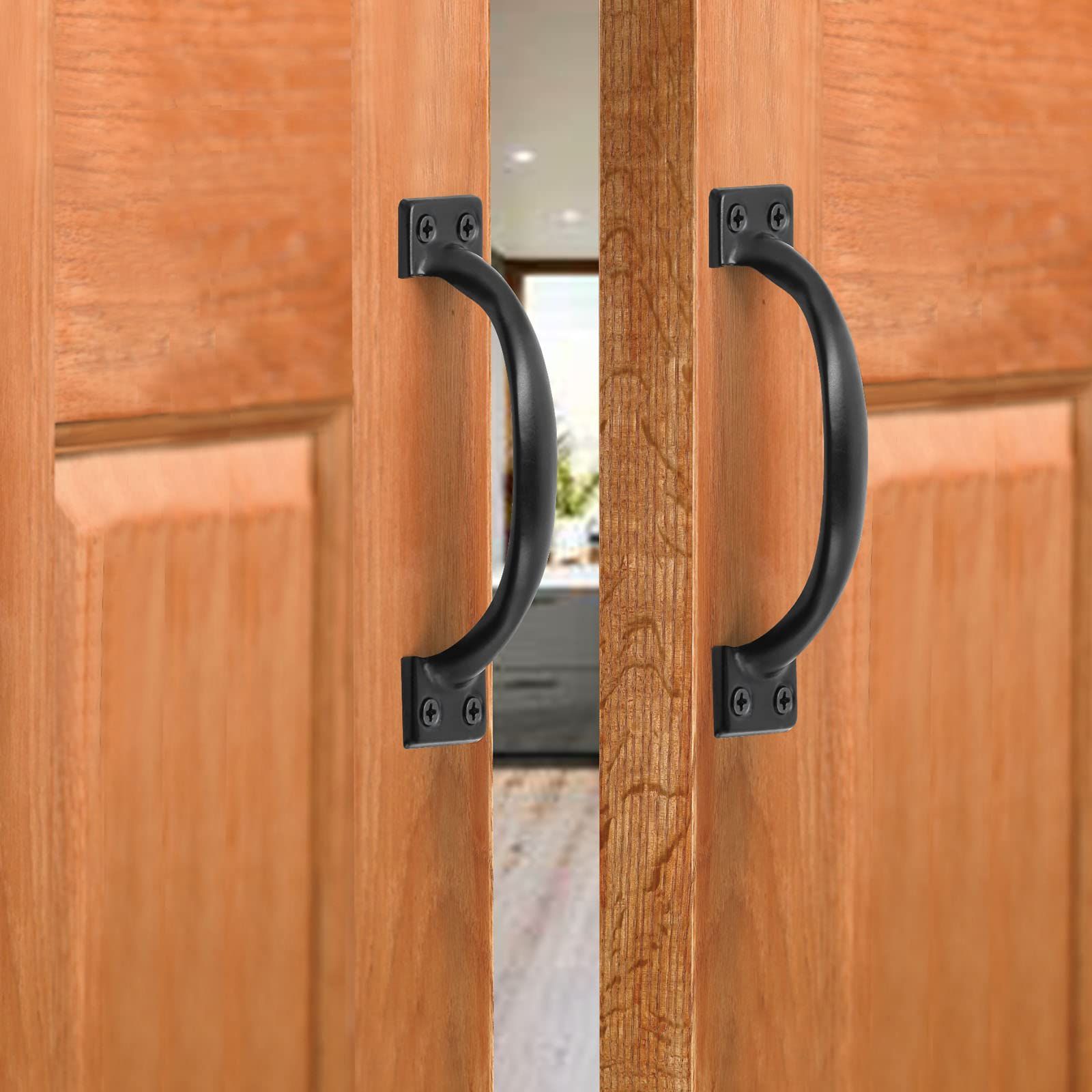 Cabinet Door Handles, Black Curved Gate Pulls, Vintage Drawer Pulls, Bow view 5