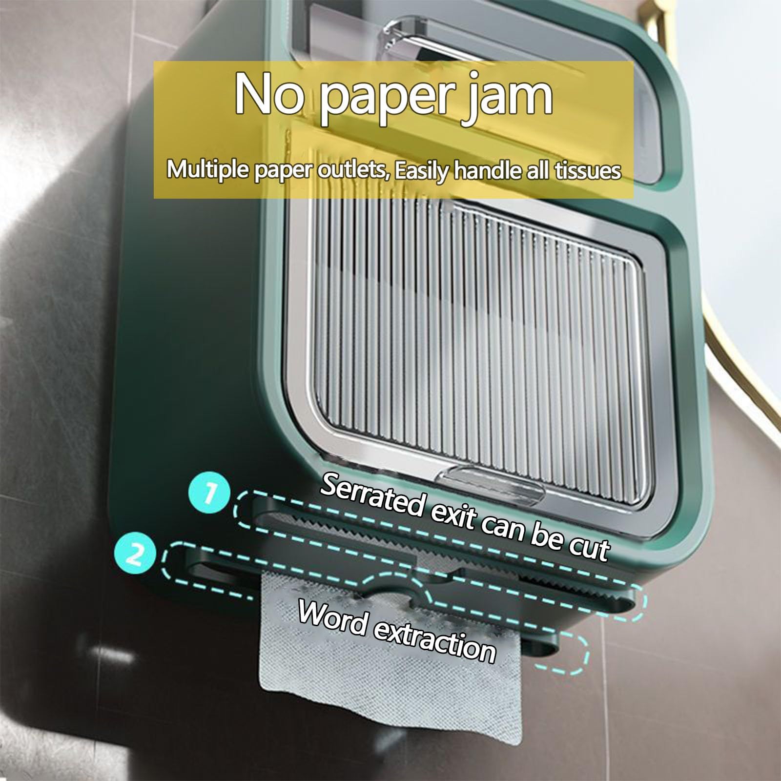 Storage Box Waterproof Toilet Paper Holder Tissue Holder Dispenser view 5