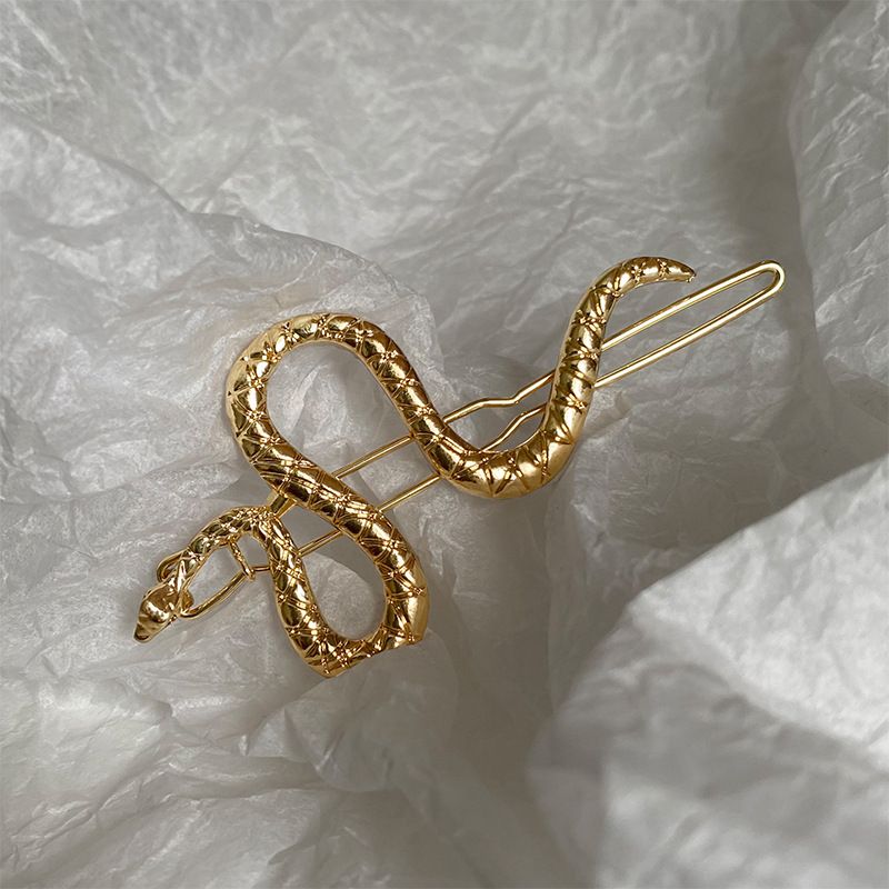 2 pcs Snake Hair Clip Vintage Decorative Metal Hair Pins for Women and Girls