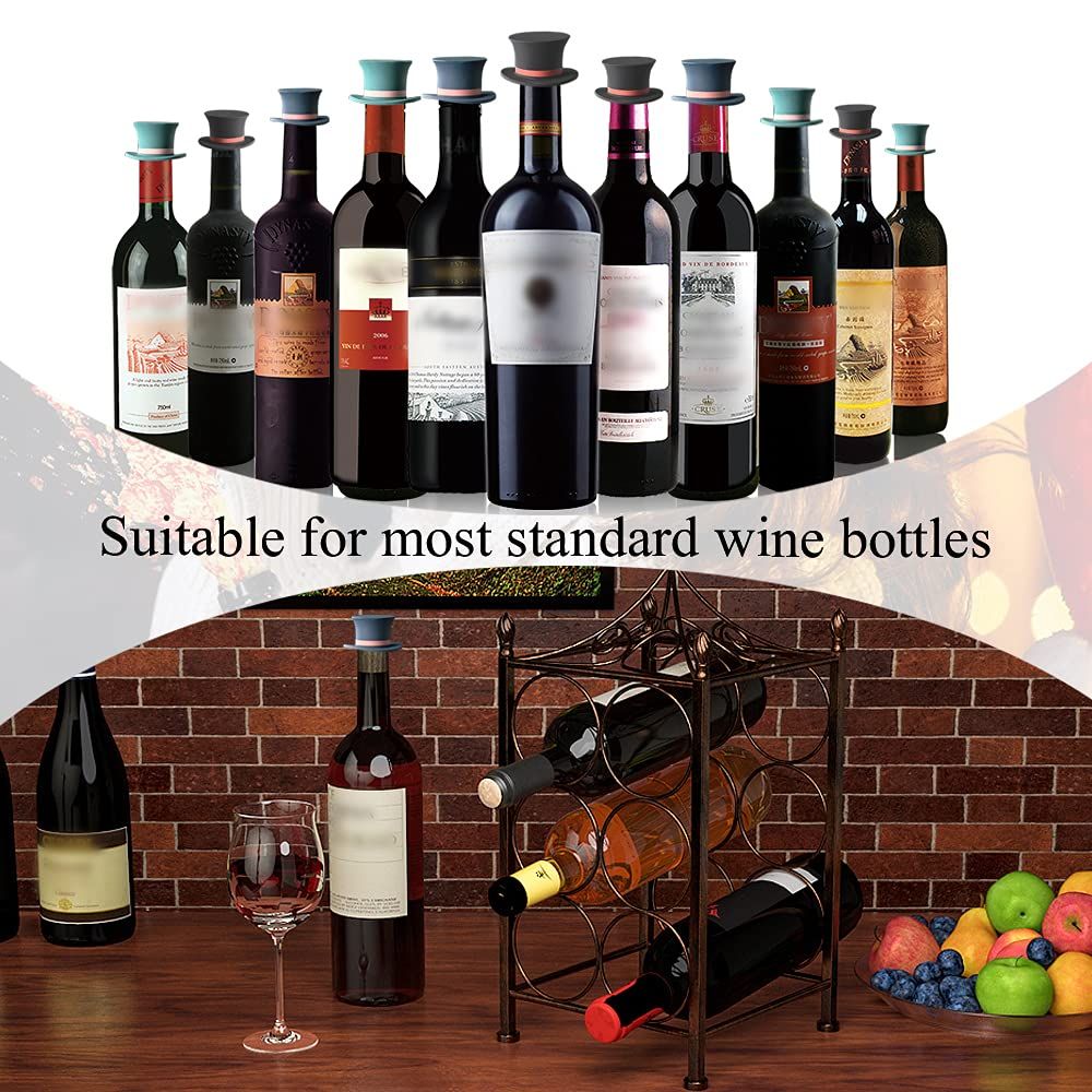 3 PCS Wine Stoppers, Funny and Reusable Silicone Bottle Caps, Decorative Wine view 4