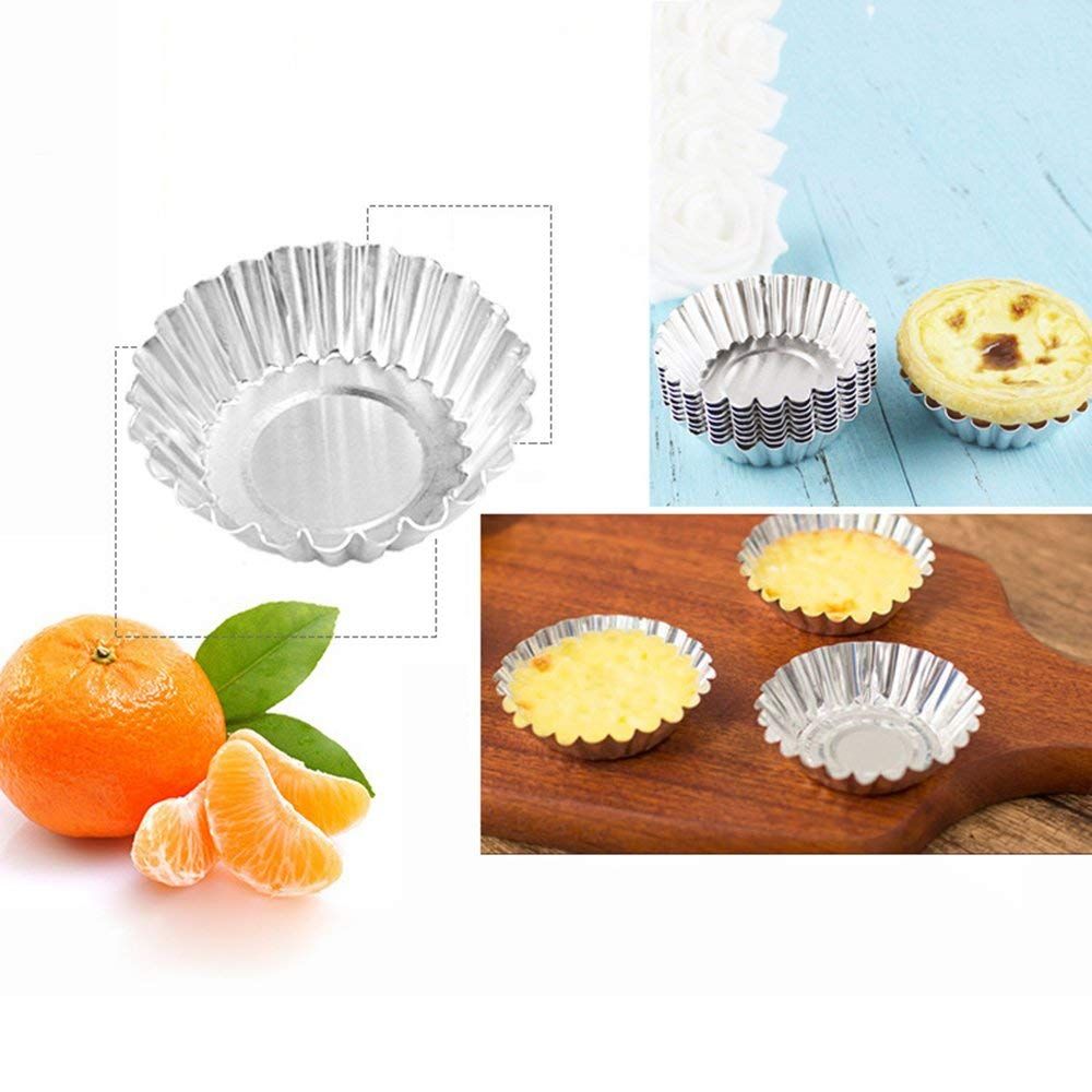 10 Pcs Mini Tart/Pie Pans Reusable Tartlet Cupcake Baking Mold for Pies Baking view 5