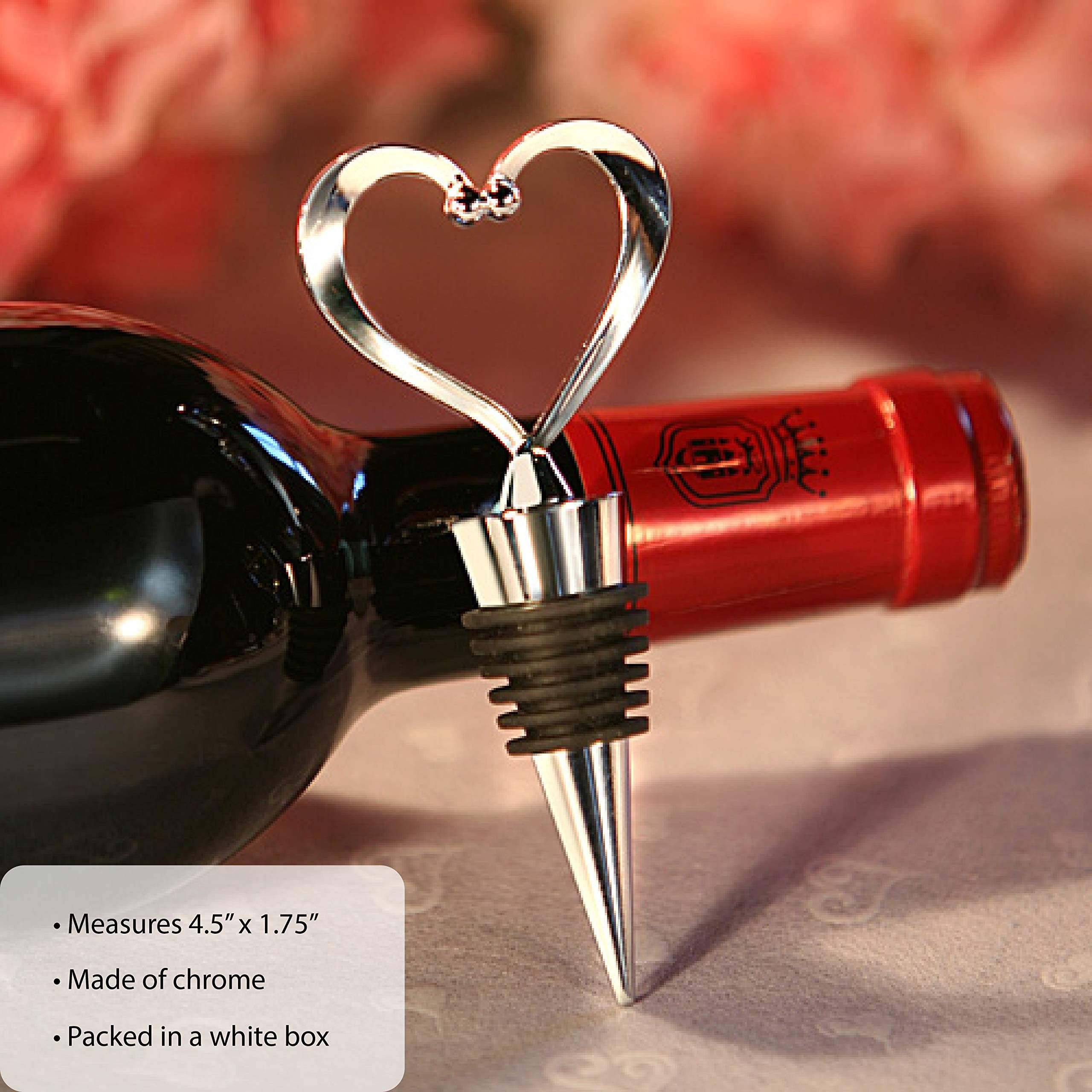 Wine Bottle Stopper, Decorative Beverage Cork Topper Saver, Metal with view 2