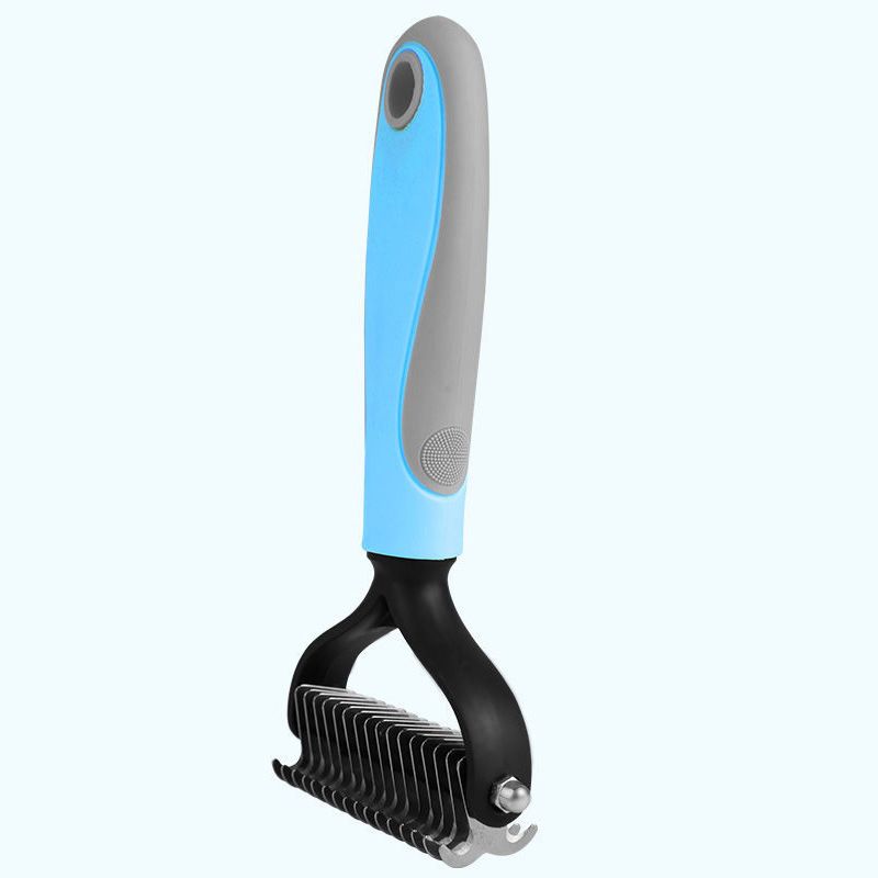 Dematting Comb,Grooming Rake for Dogs& Cats 2 Sided Undercoat Rake for Easy view 3