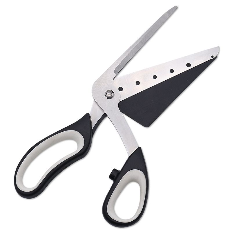 Pizza Scissors Cutter One-Handed Operation Stainless Steel Pizza Spatula — image 1