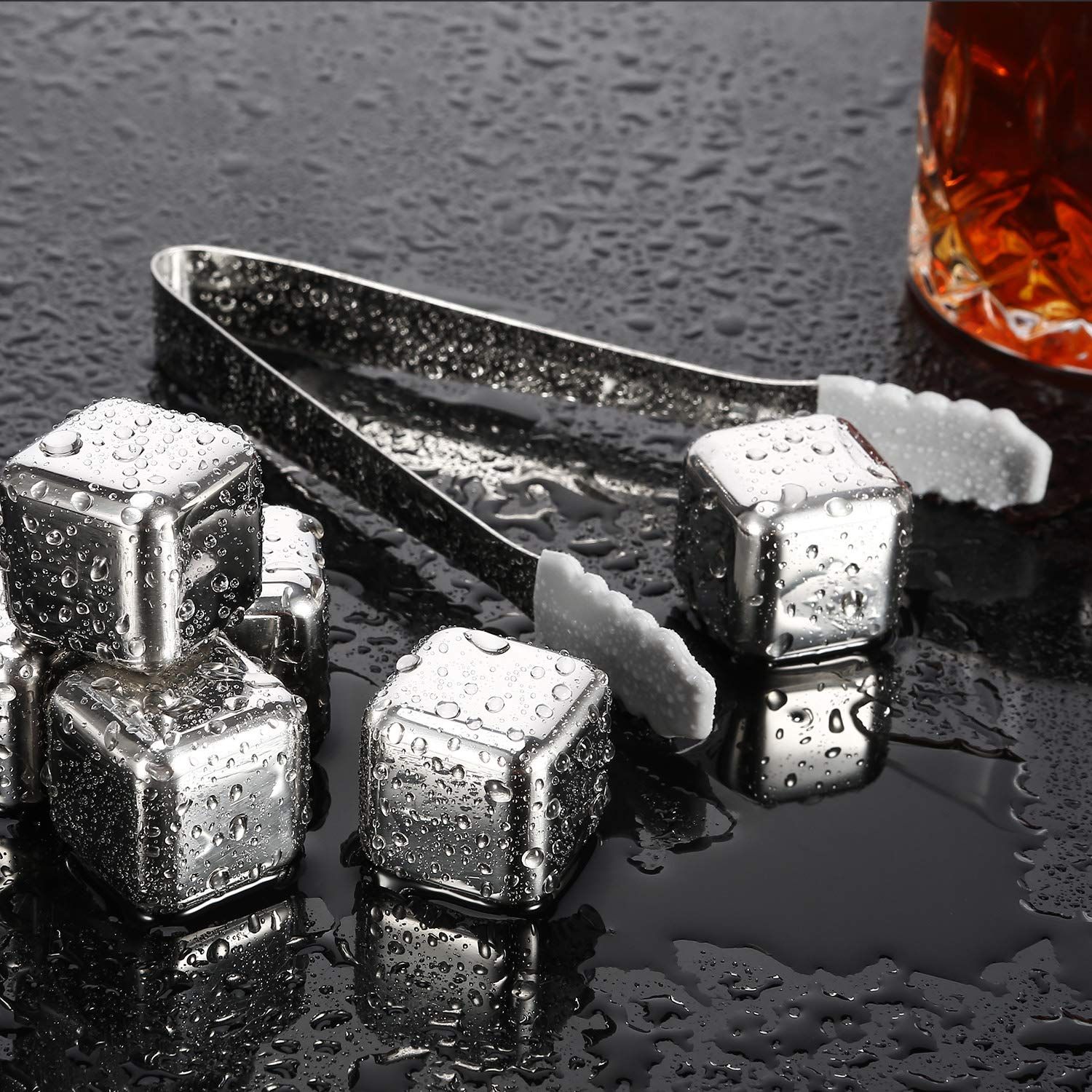 Ice Cubes Whiskey Stones – Reusable Stainless Steel Whiskey Stones – Chilling