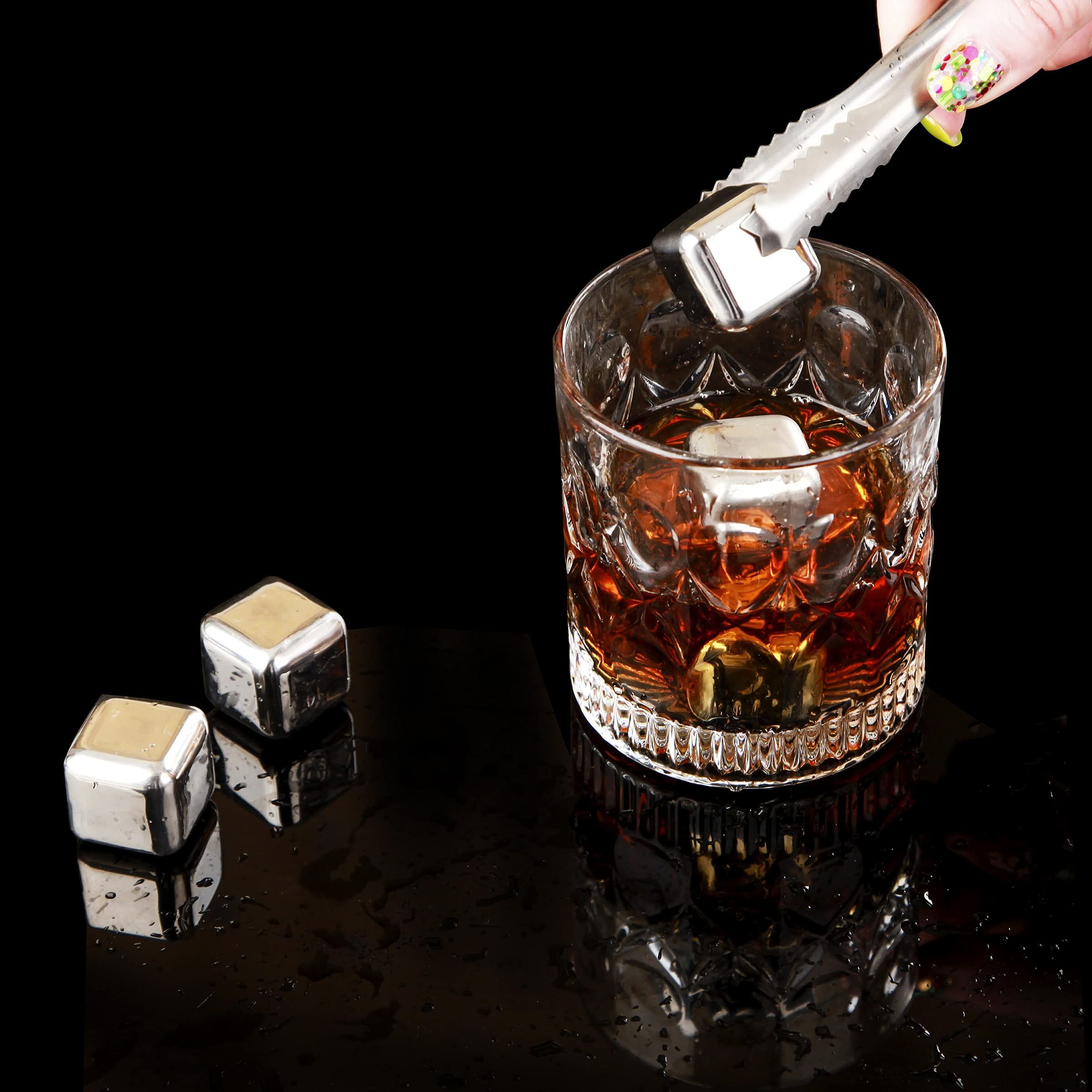 Ice Cubes Whiskey Stones – Reusable Stainless Steel Whiskey Stones – Chilling view 5