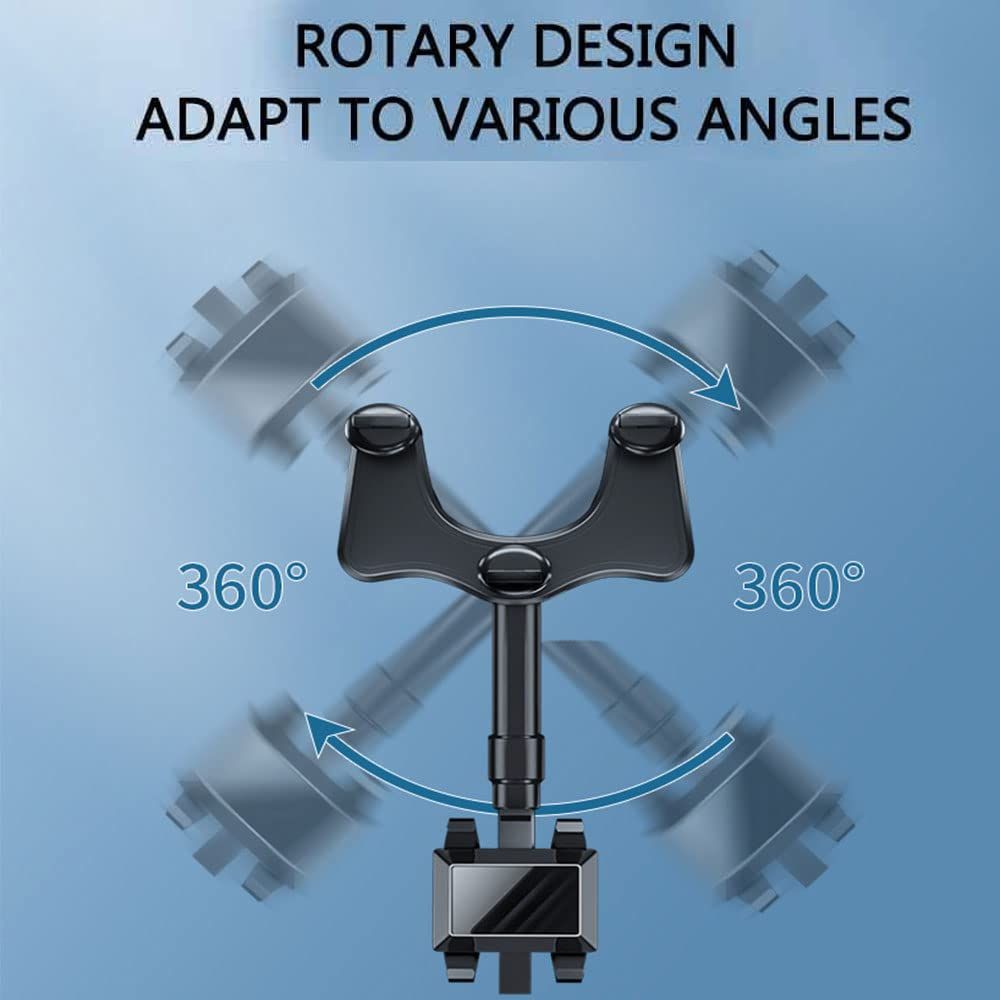 360°Rotatable and Retractable Car Phone Holder Mount Car Rearview Mirror Bracket view 4
