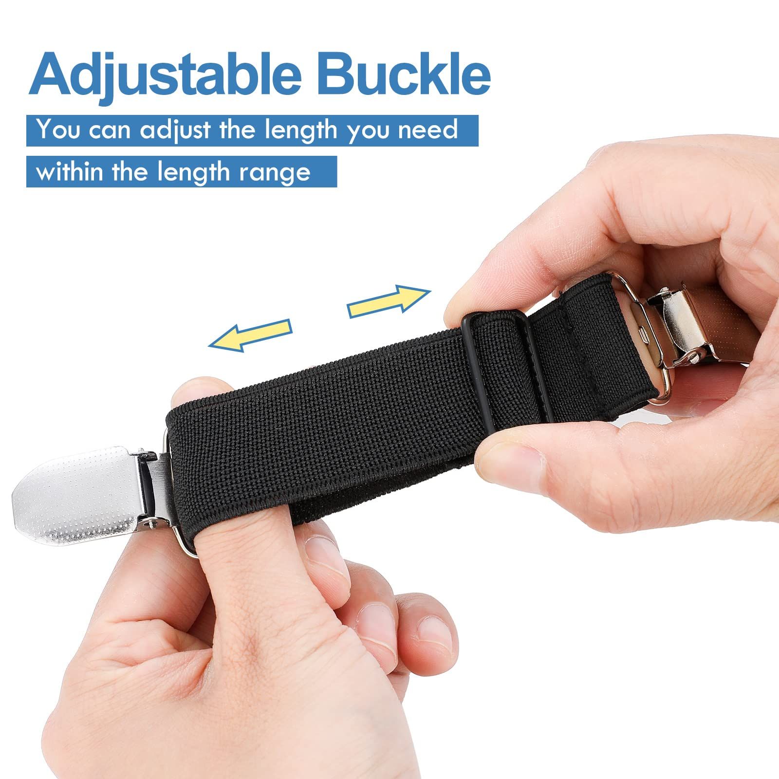 6 Pcs Pant Waist Tightener Waist Cinch Clip Belt Adjustable Elastic Pant Clip view 3