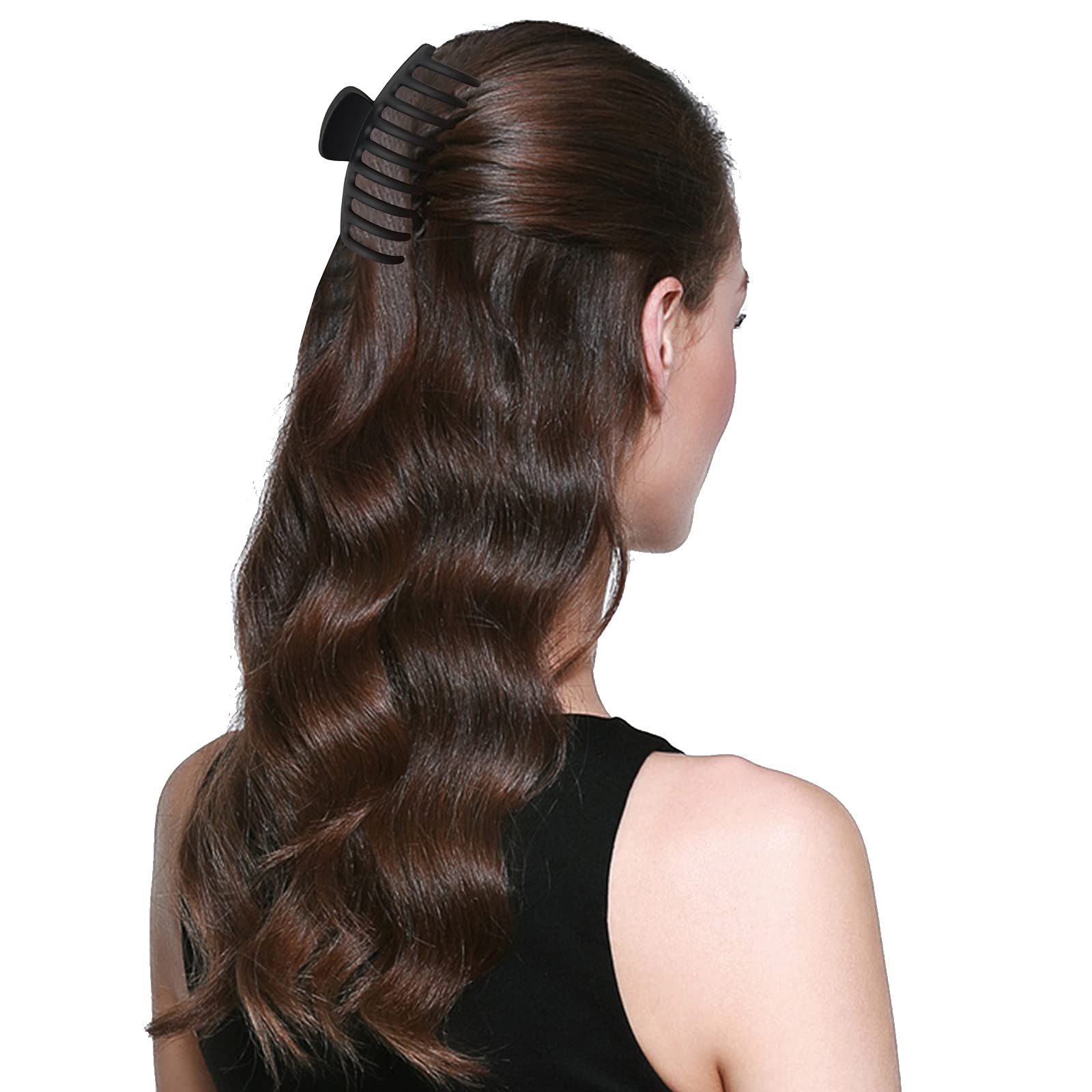 2 Pack Big Hair Claw Clips Nonslip Large Claw Clip for Women and Girls Hair view 3