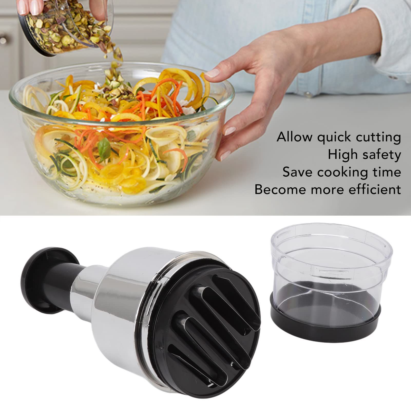 Manual Food Chopper, Stainless Steel Manual Onion Chopper Hand Chopper for view 5