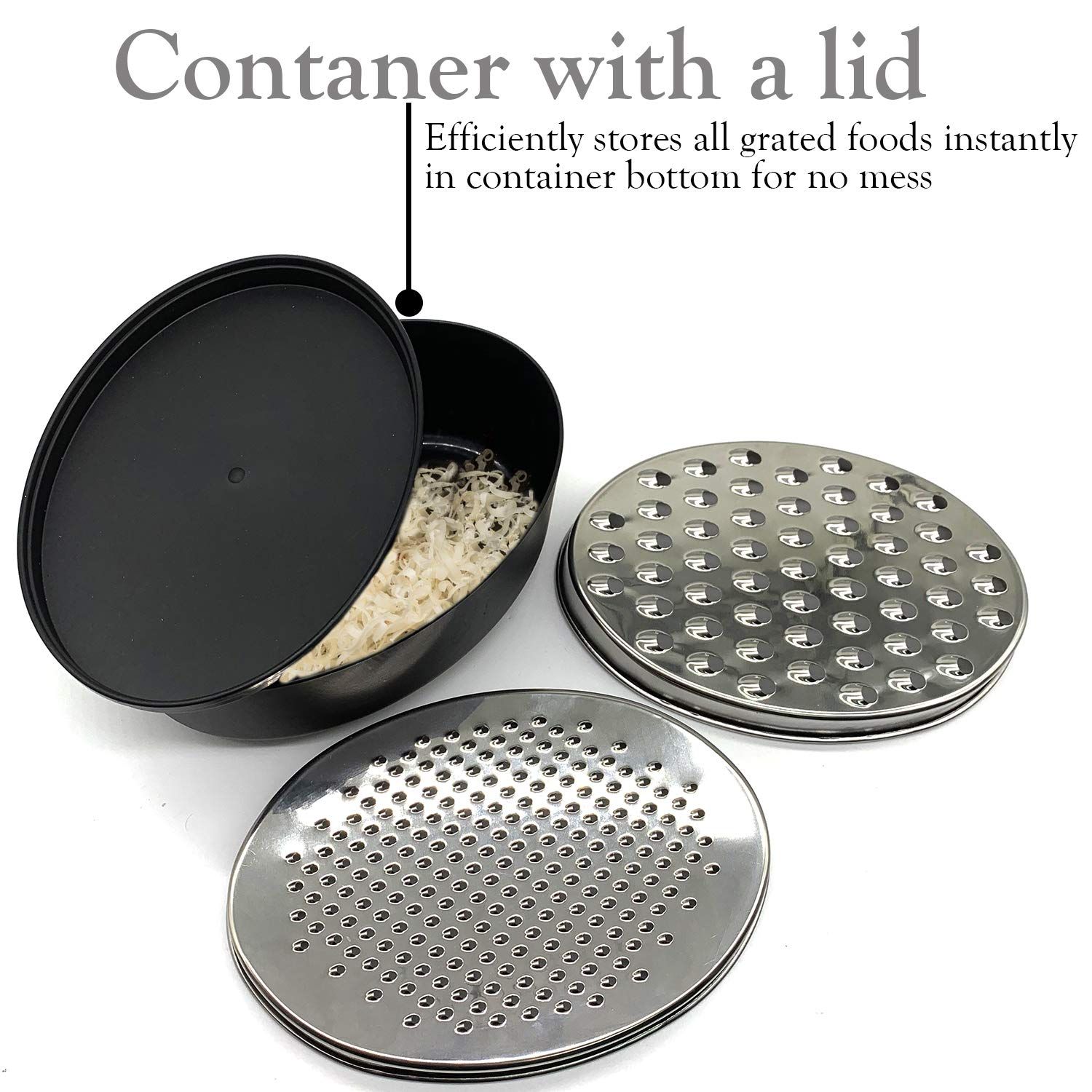 Cheese Grater Citrus Lemon Zester with Food Storage Container & Lid - Perfect view 5