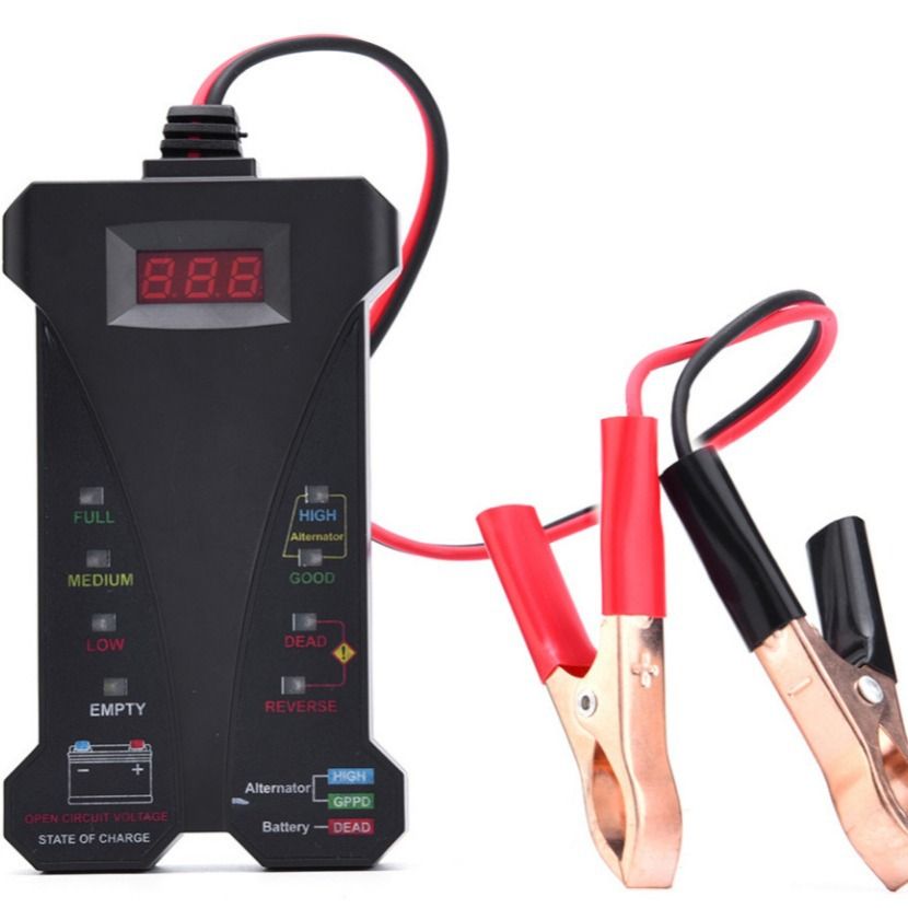 12V Digital Car Battery Tester Voltmeter and Charging System Analyzer with LCD view 2