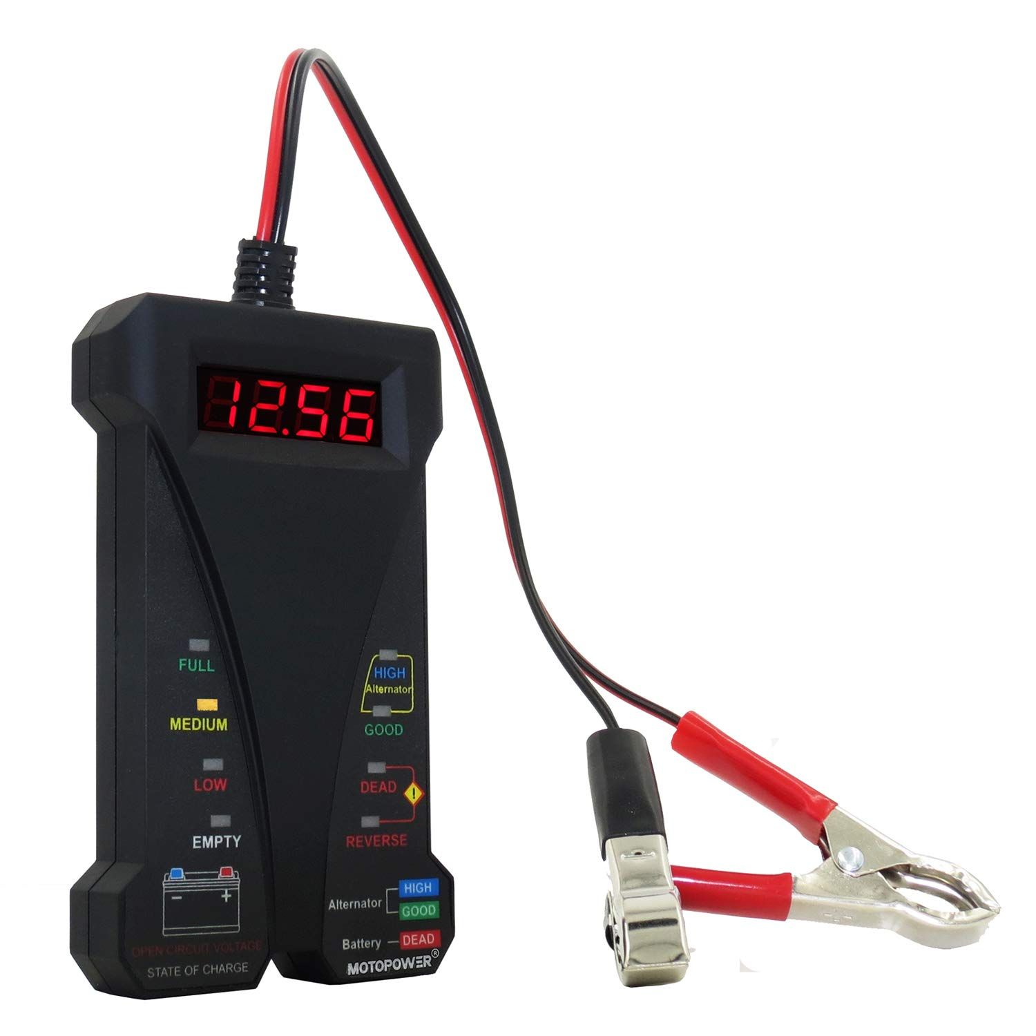 12V Digital Car Battery Tester Voltmeter and Charging System Analyzer with LCD view 3