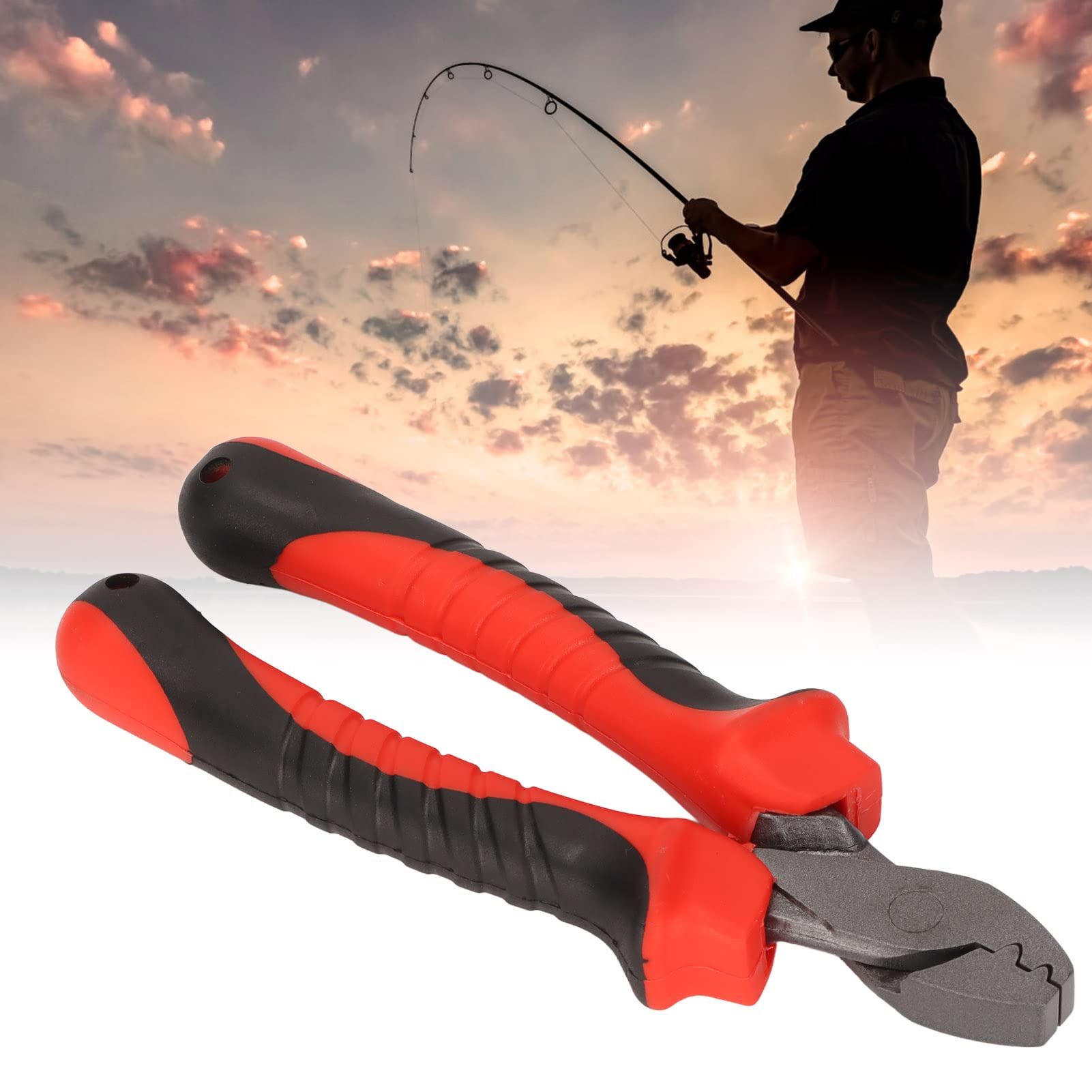 Fishing Crimping Plier, Fast Cutting Ergonomic Rubber Handle Carbon Steel view 5
