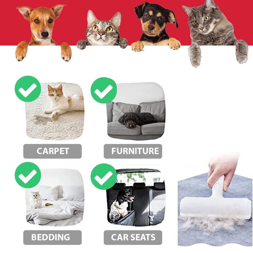 Couch Pet Hair Removal Tool and Roller - Reusable view 4