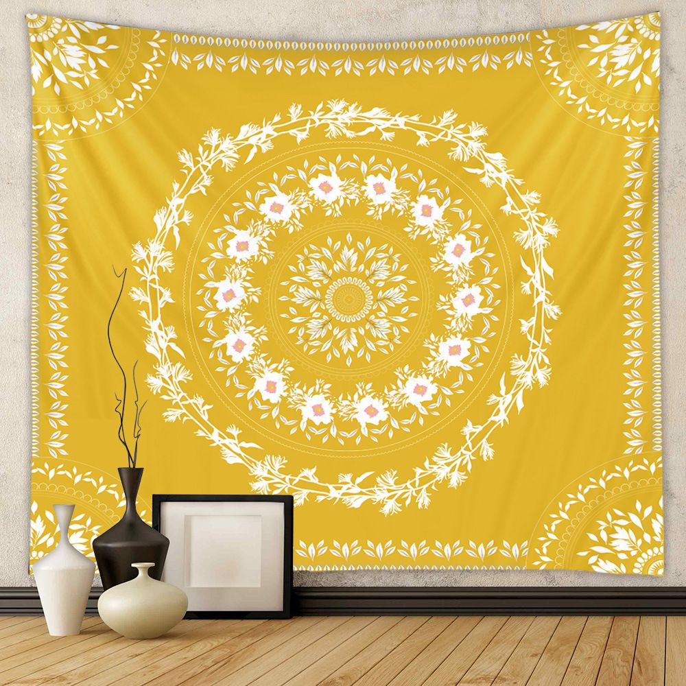Yellow Bohemian Tapestry Wall Hanging