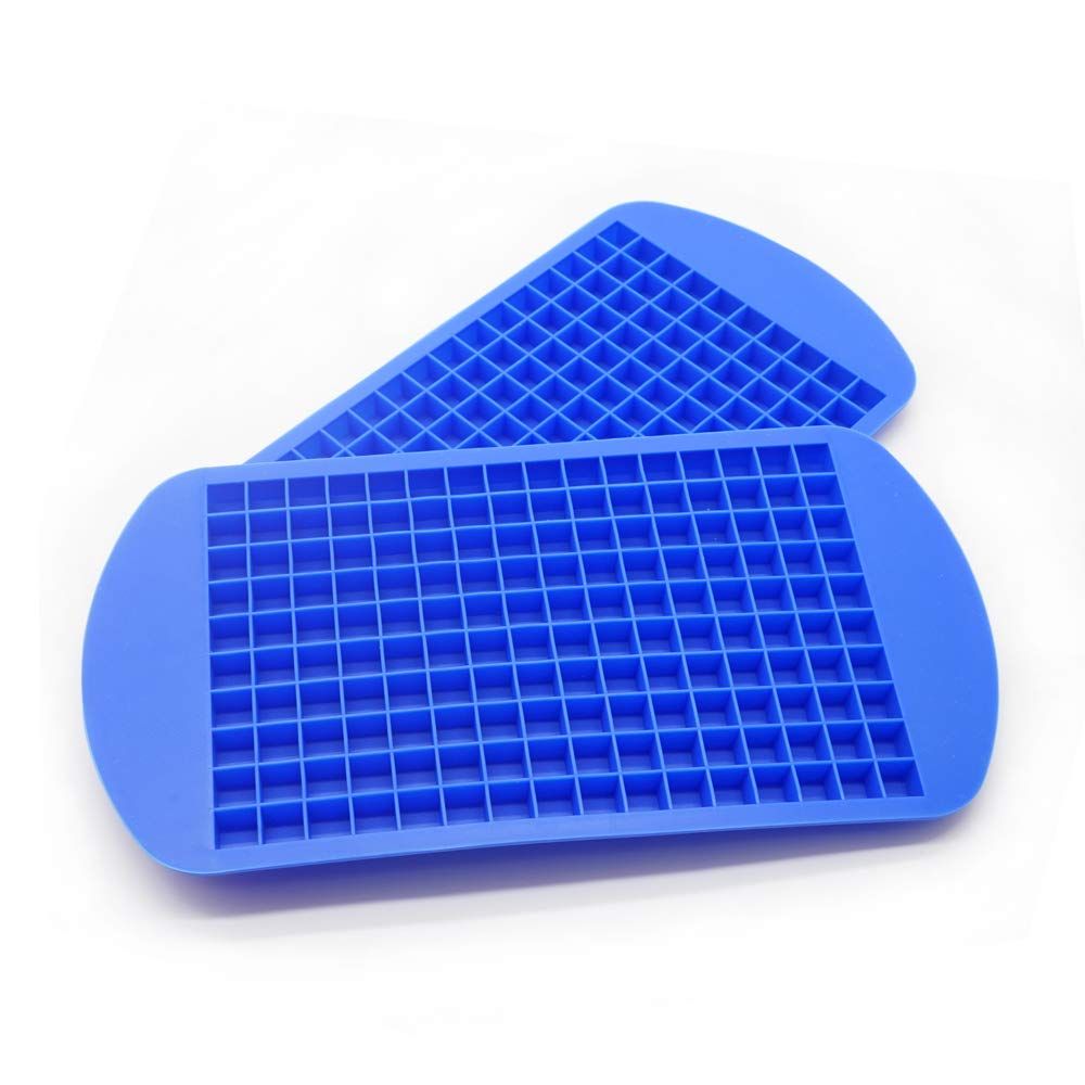 2 Packs Mini Ice Cube Trays-Flexible DIY Molds Maker BPA Free Tiny Cavity