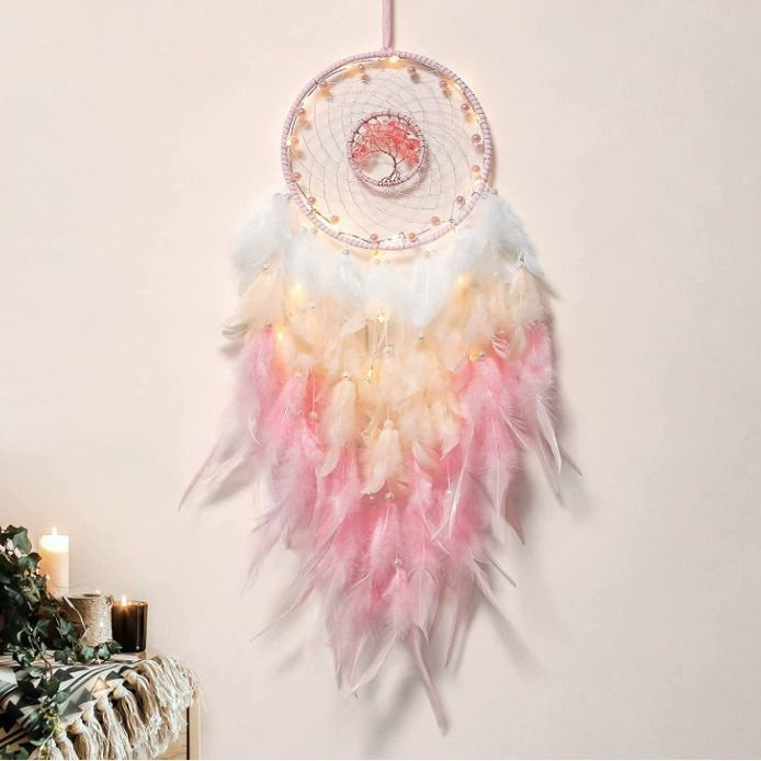 Pink Dream Catcher for Girls Room Decor — image 1