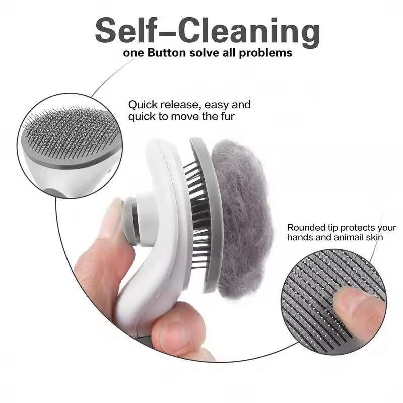 Cat grooming brush, Cat fur brush, Pet hair brush, Dog grooming brush, Dog view 2