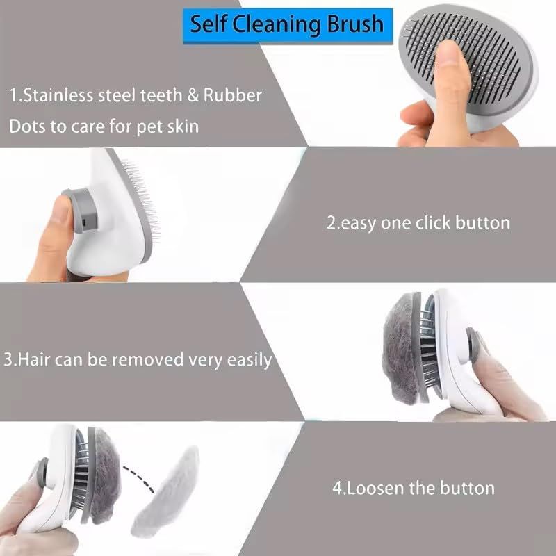 Cat grooming brush, Cat fur brush, Pet hair brush, Dog grooming brush, Dog view 5