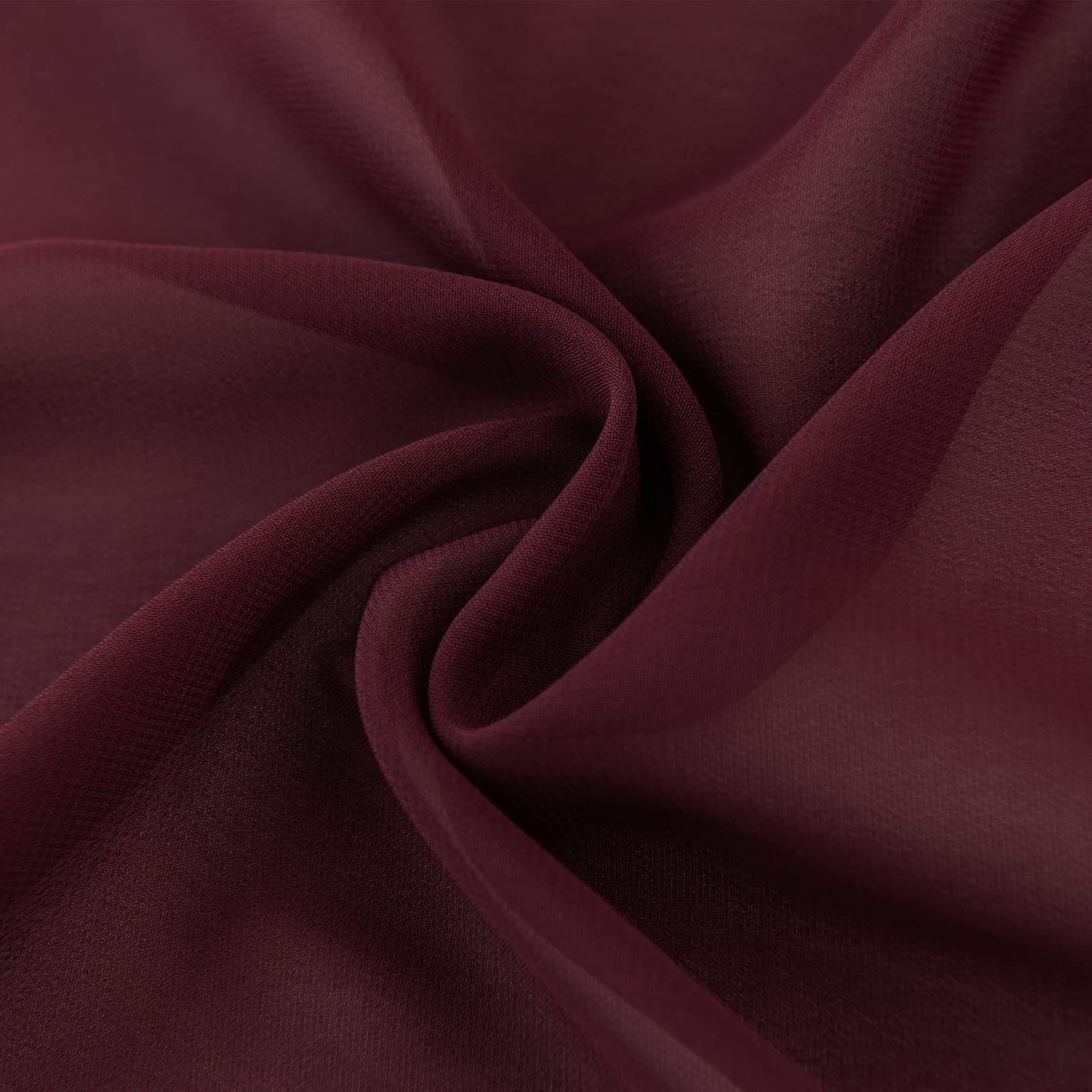 Burgundy Table Runner Chiffon Table Runner for Wedding Sheer Table Runner view 5