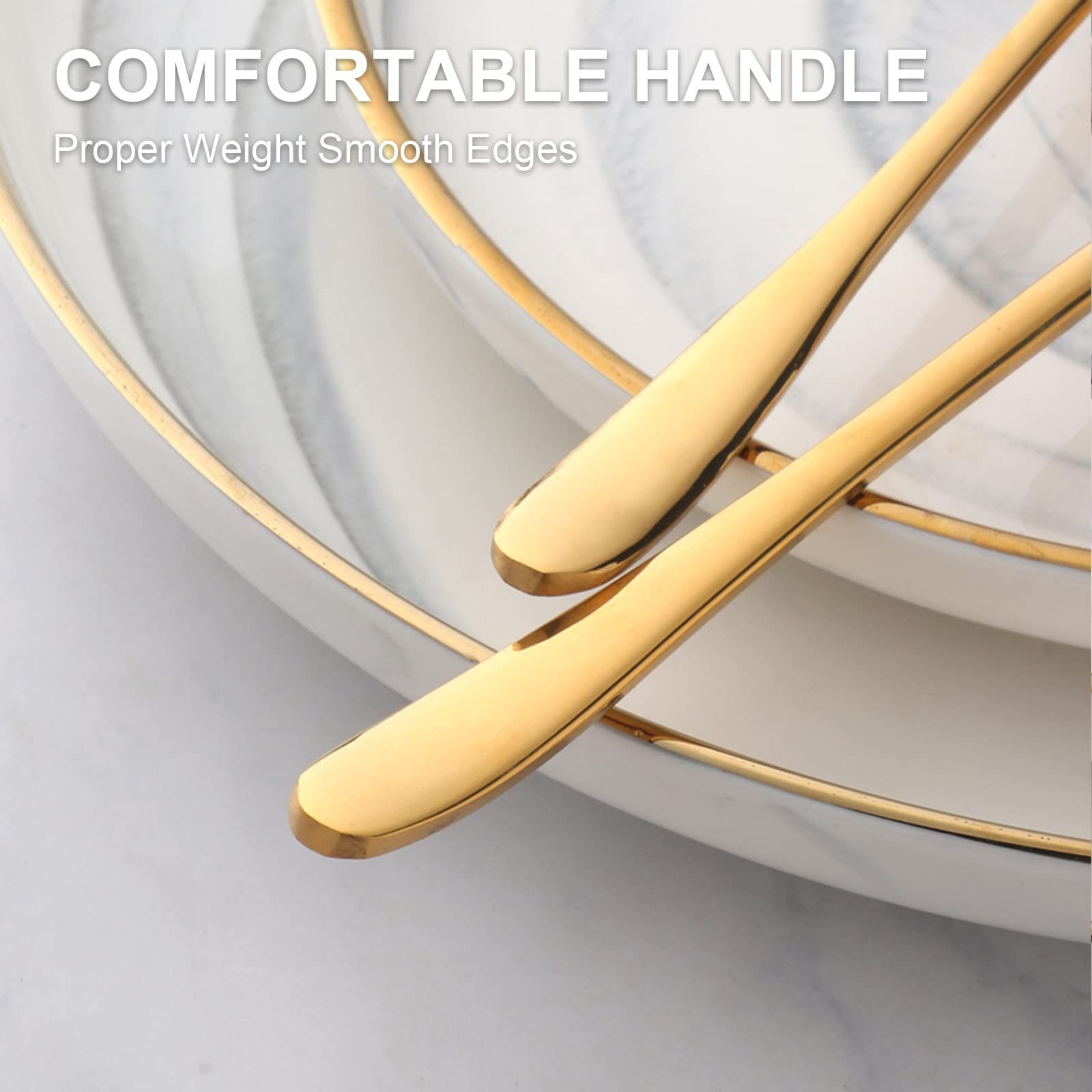 5 PCS Round Stainless Steel Bouillon Spoons Soup Spoons view 4