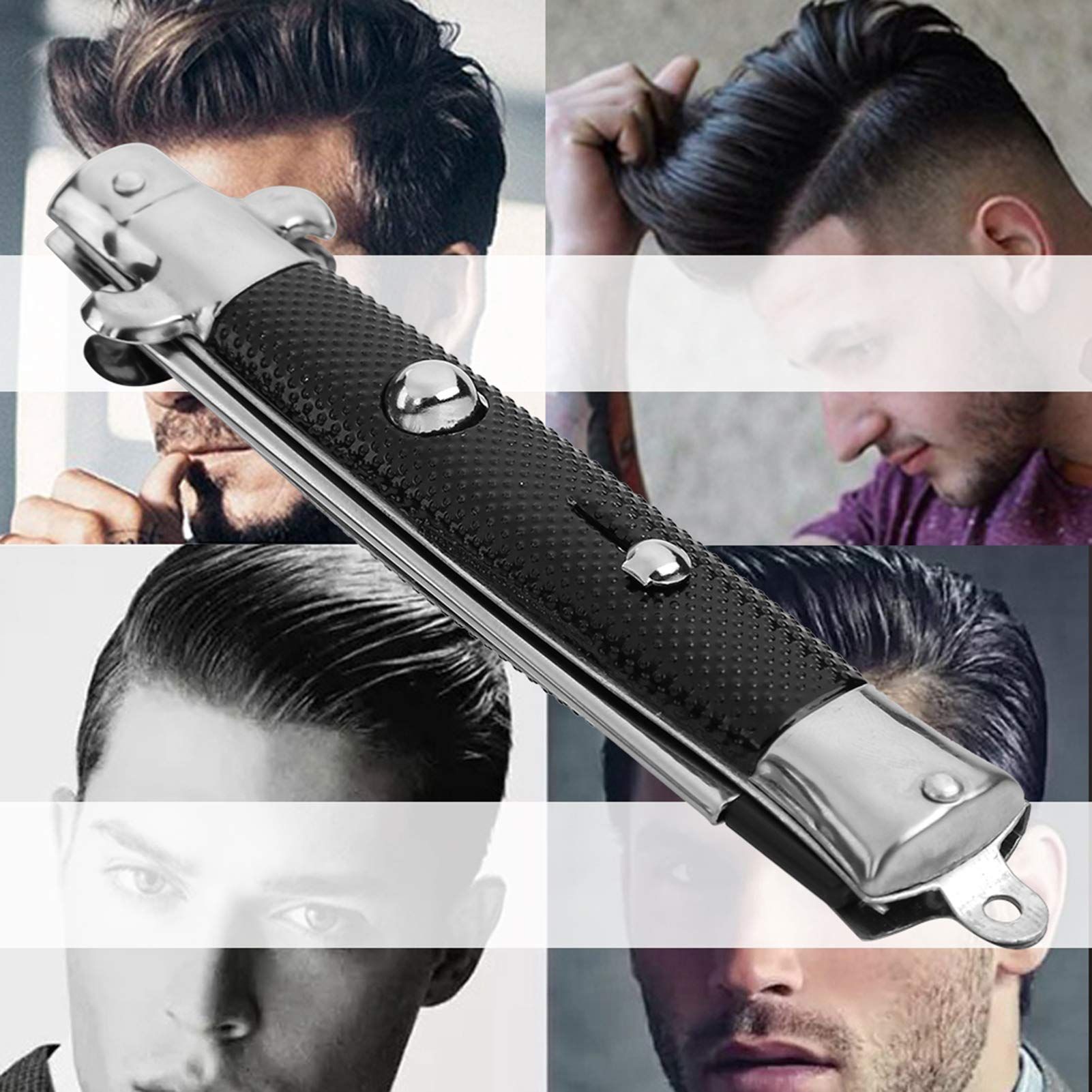 Hair Comb Oil Hair Styling Spring Comb Automatic Pocket Folding Push Button view 2