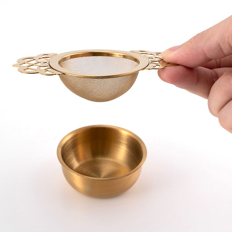 Small Fine Mesh Tea Infuser Stainless Steel Loose Leaf Tea Filter with Double